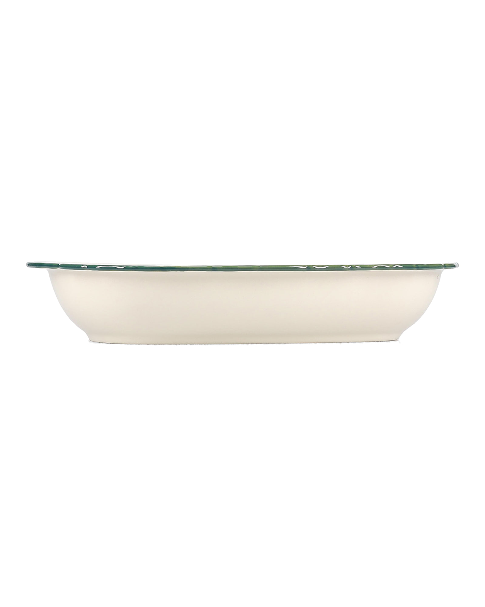 Cyril Servierschale groß aus Porzellan, oval Grün, 31,5 × 21 cm, H 5,5 cm, Ansicht 3