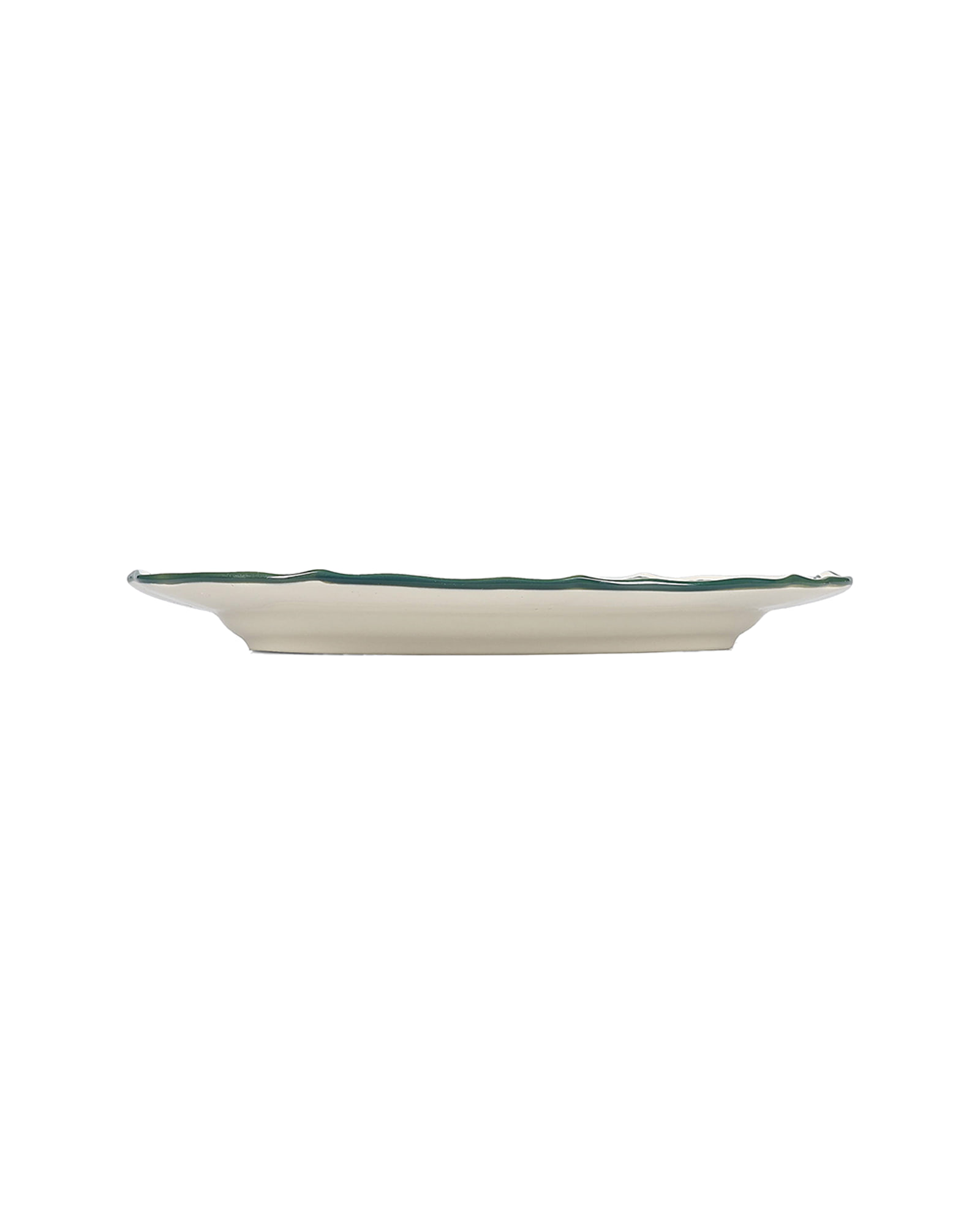 Cyril Servierschale oval aus Porzellan, oval Grün, 25,5 × 18 cm, Ansicht 3