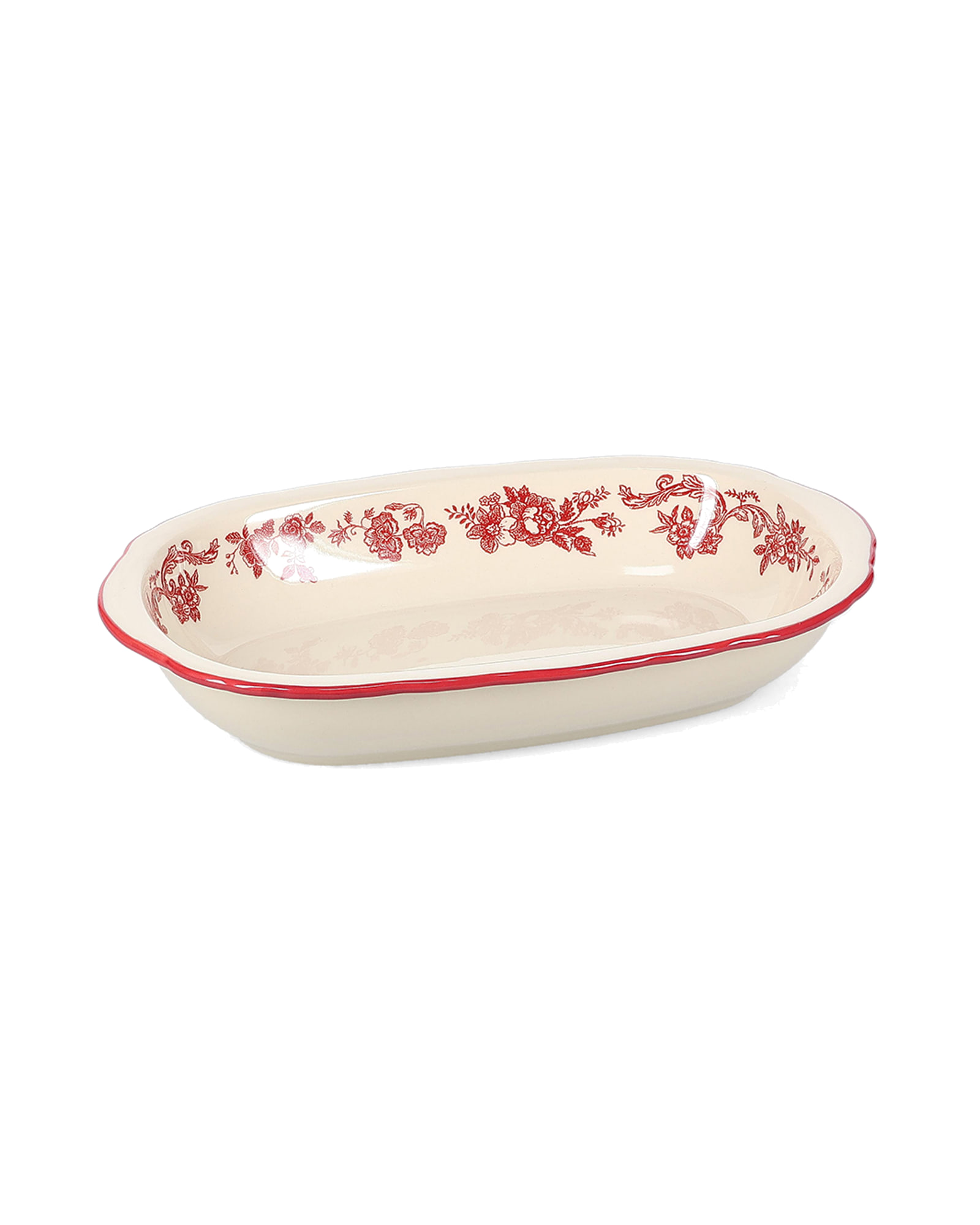 Cyril Servierschale oval aus Porzellan, oval Burgunderrot, 26,5 × 17,5 cm, H 4,5 cm, Ansicht 1
