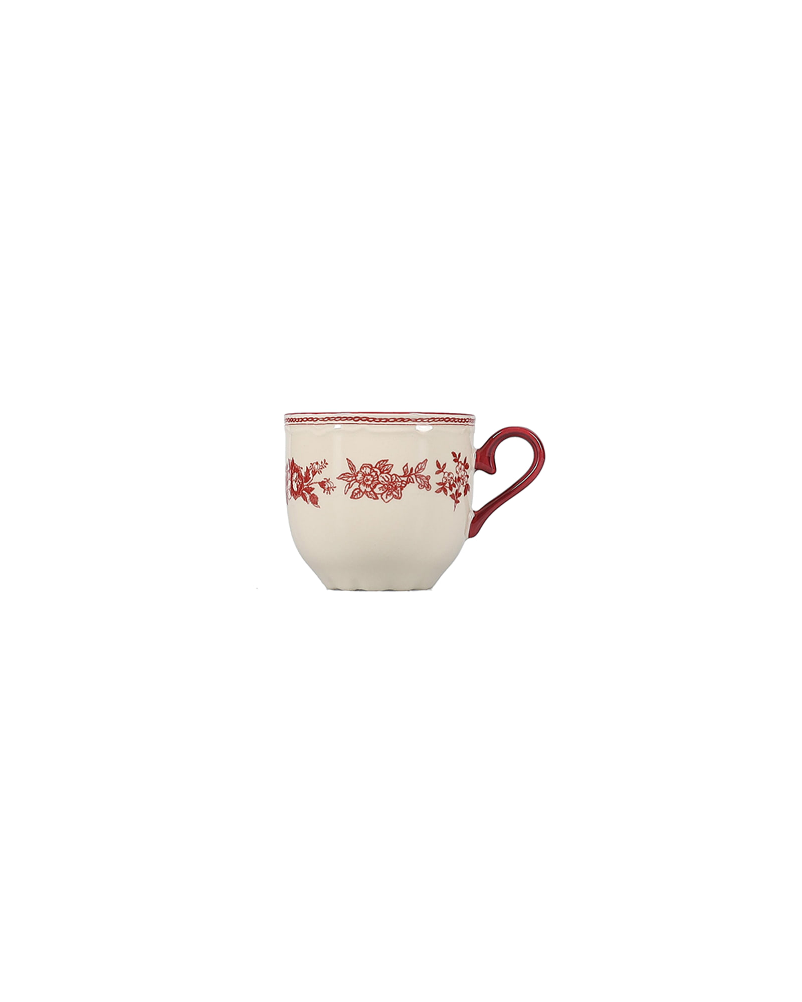 Cyril Tasse aus Porzellan, Burgunderrot, 215 ml, Ansicht 1