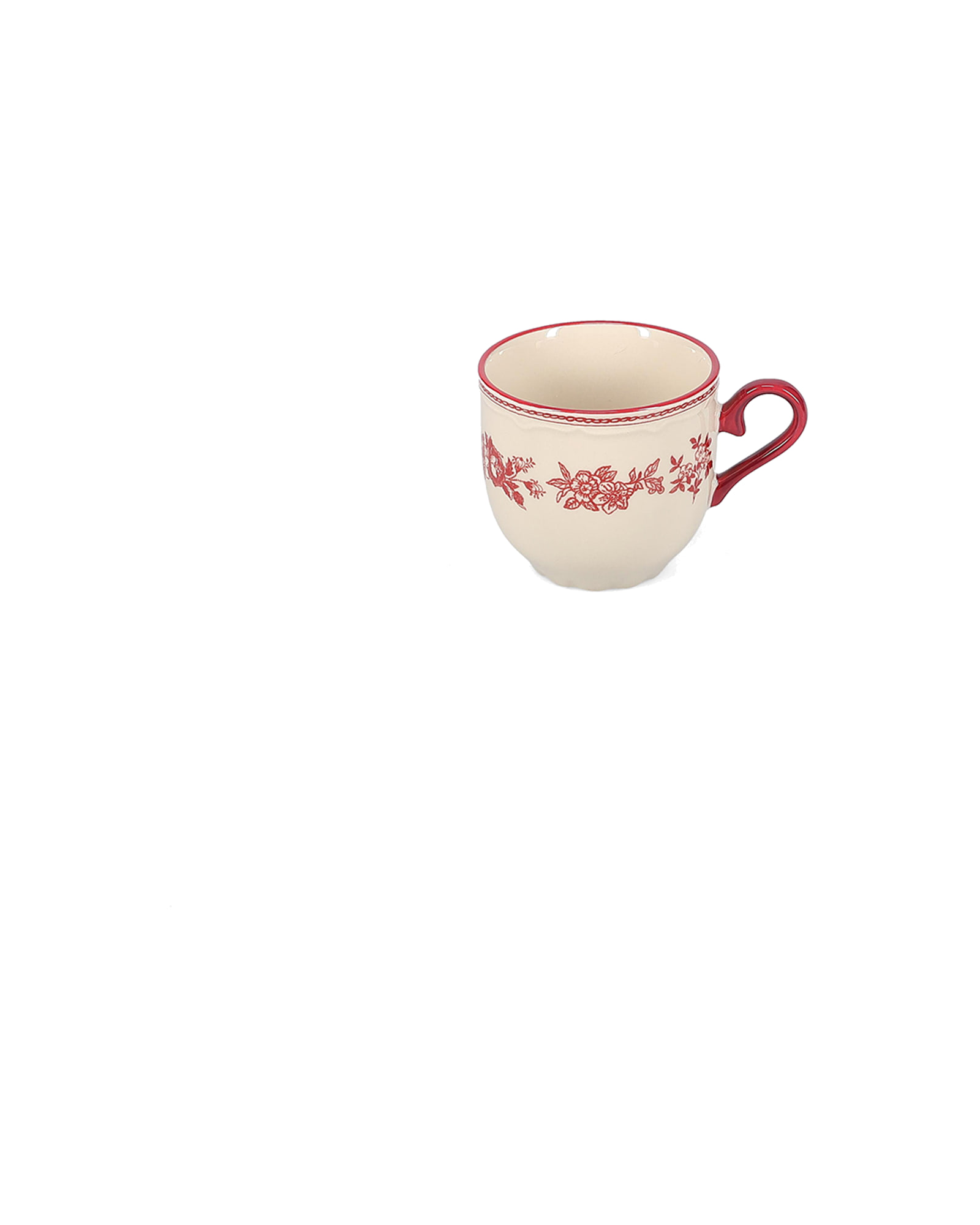 Cyril Tasse aus Porzellan, Burgunderrot, 215 ml, Ansicht 2