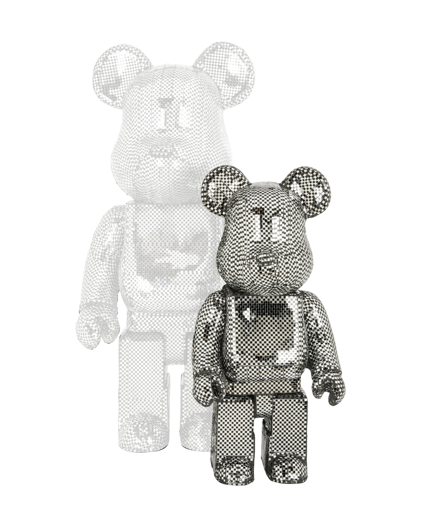 Dekoobjekt Bear, Silberfarben, klein von Richmond Interiors, Produktansicht 6