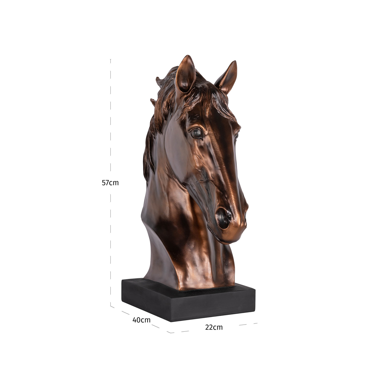 Dekoobjekt Shadow, Bronzefarben von Richmond Interiors, Maßzeichnung 5