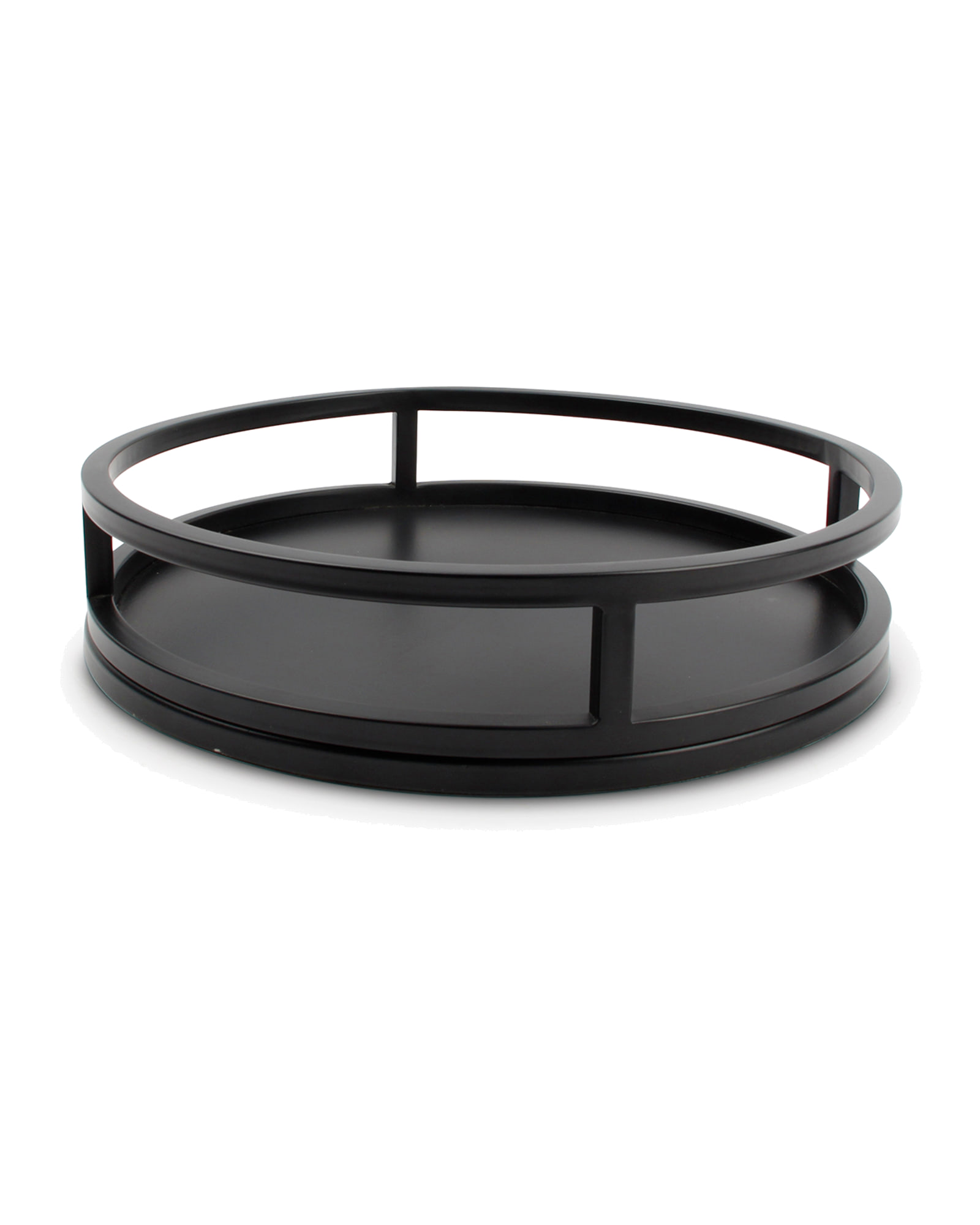 Digna Serviertablett aus Edelstahl, Schwarz, Ø 29,5 cm, H 7 cm, Ansicht 1