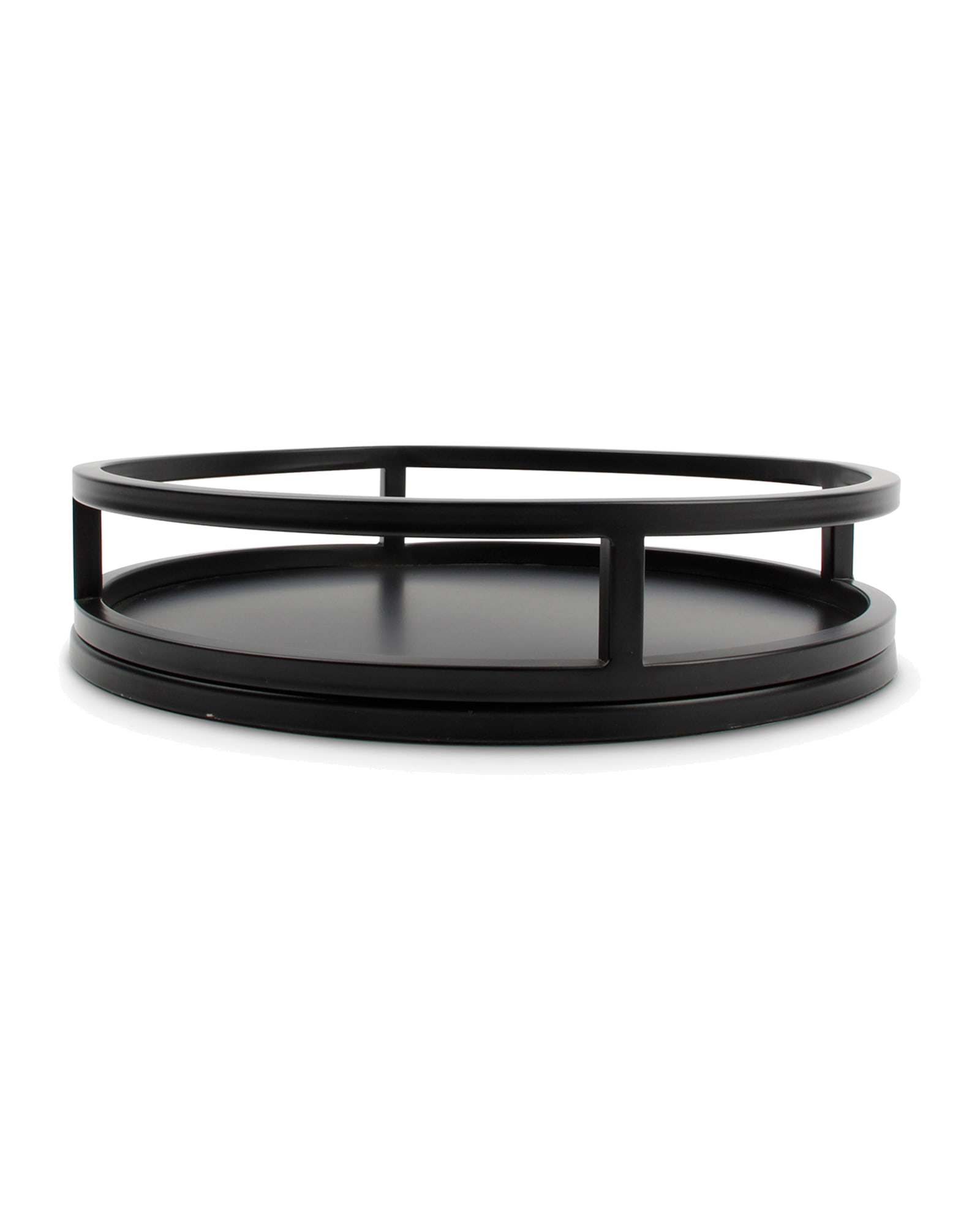 Digna Serviertablett aus Edelstahl, Schwarz, Ø 29,5 cm, H 7 cm, Ansicht 2
