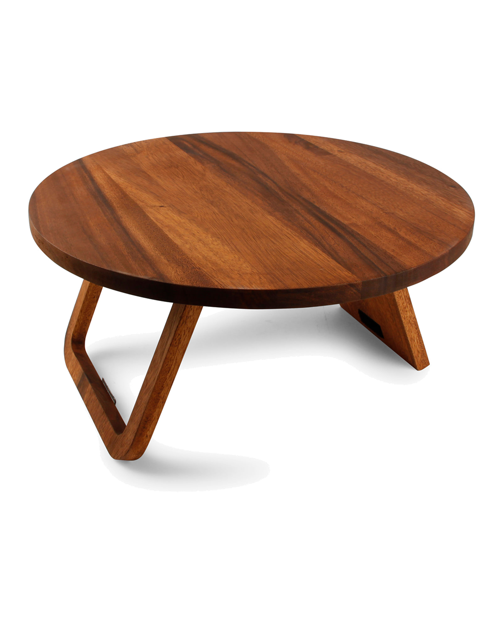 Dina Serviertablett aus Holz mit Fuß, mit Fuß Holz, Ø 48 cm, H 19 cm, Ansicht 1