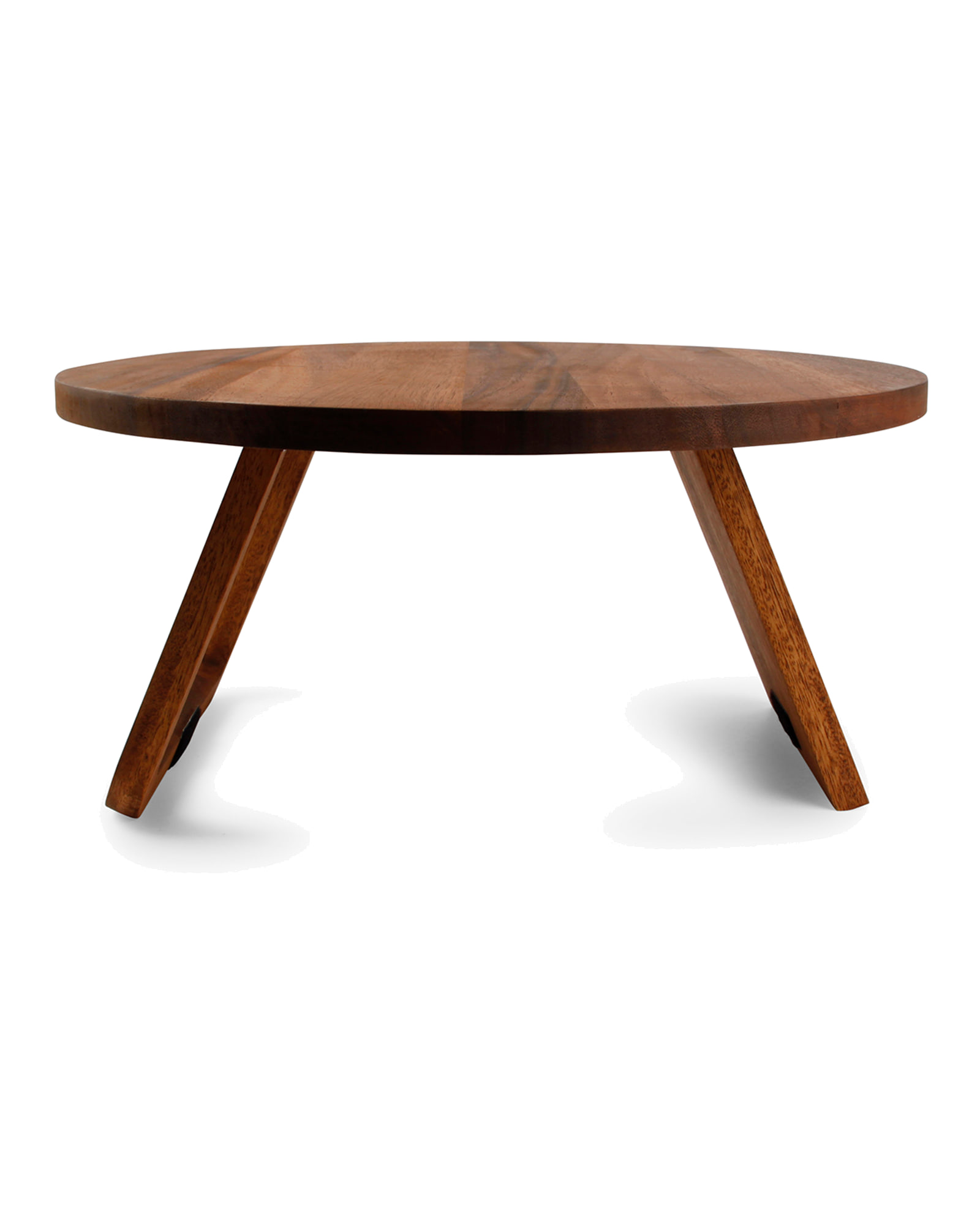 Dina Serviertablett aus Holz mit Fuß, mit Fuß Holz, Ø 48 cm, H 19 cm, Ansicht 2