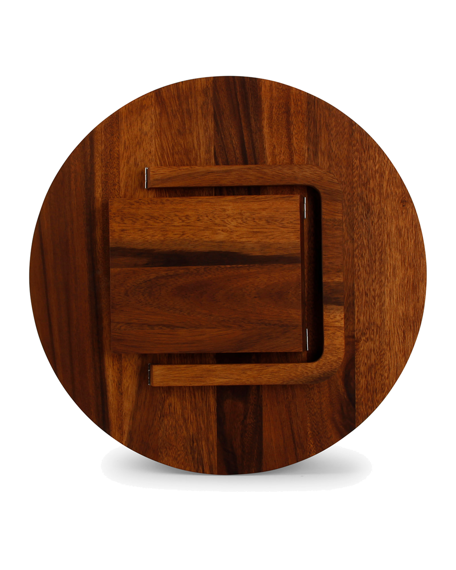 Dina Serviertablett aus Holz mit Fuß, mit Fuß Holz, Ø 48 cm, H 19 cm, Ansicht 4