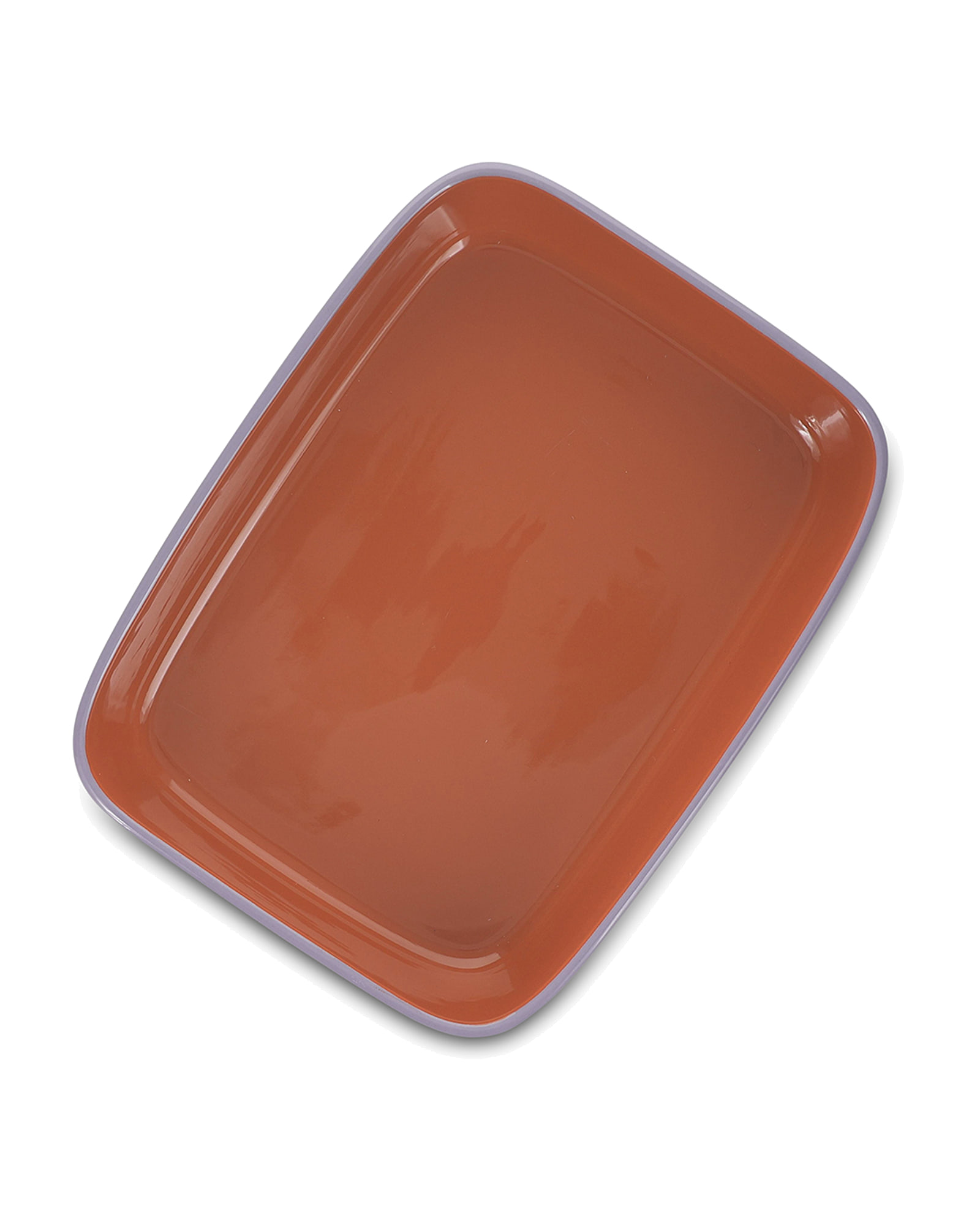 Duo Auflaufform aus Steinzeug, Orange/Lila, 29,5 × 22,5 cm, H 7 cm, Ansicht 2