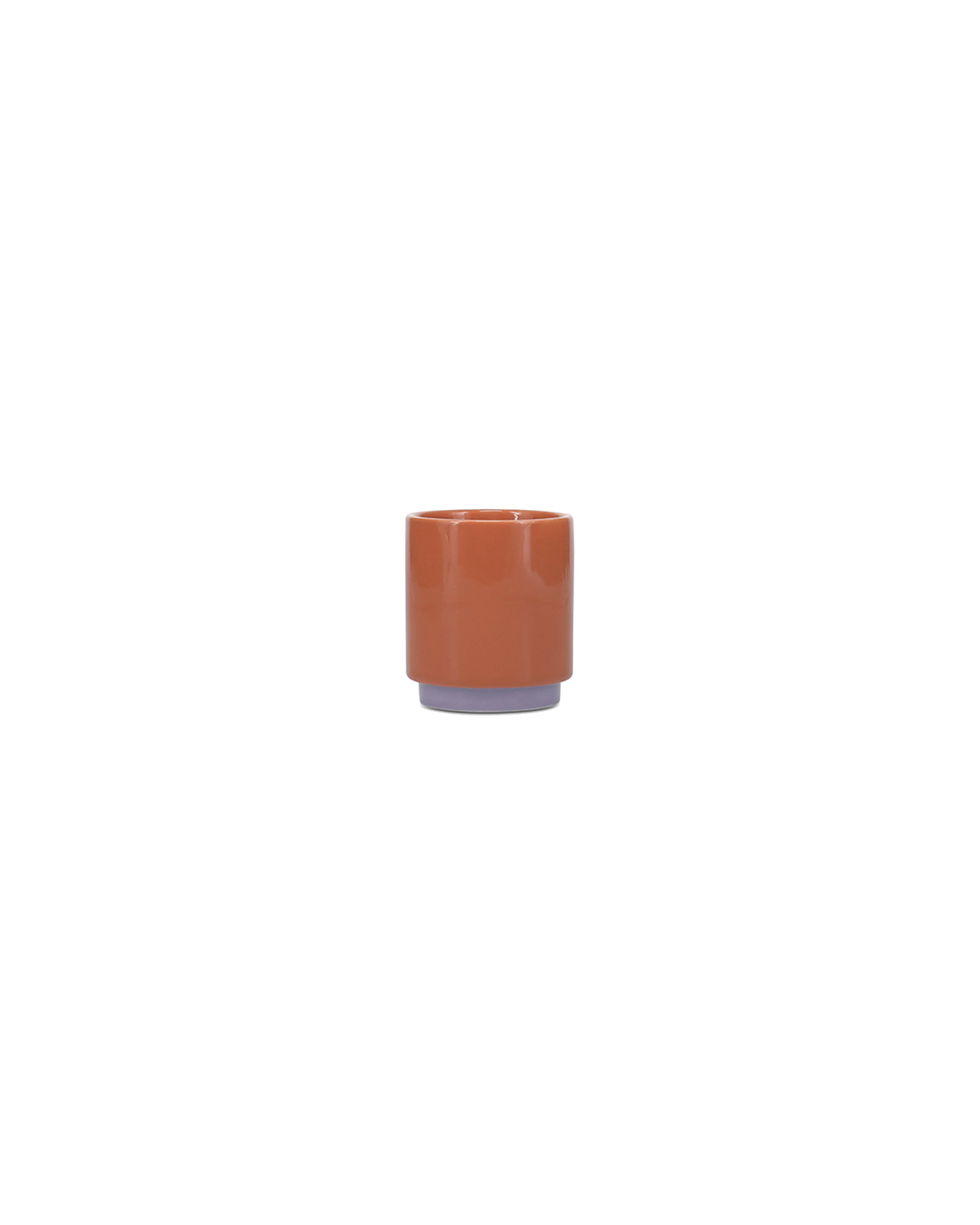 Duo Mokkatasse aus Steinzeug, Lila/Orange, 130 ml