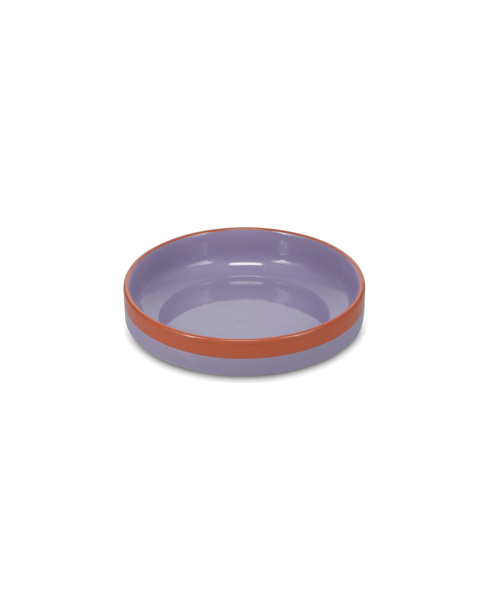Duo Schale aus Steinzeug, Lila/Orange, 21 × 5 cm, Ansicht 2