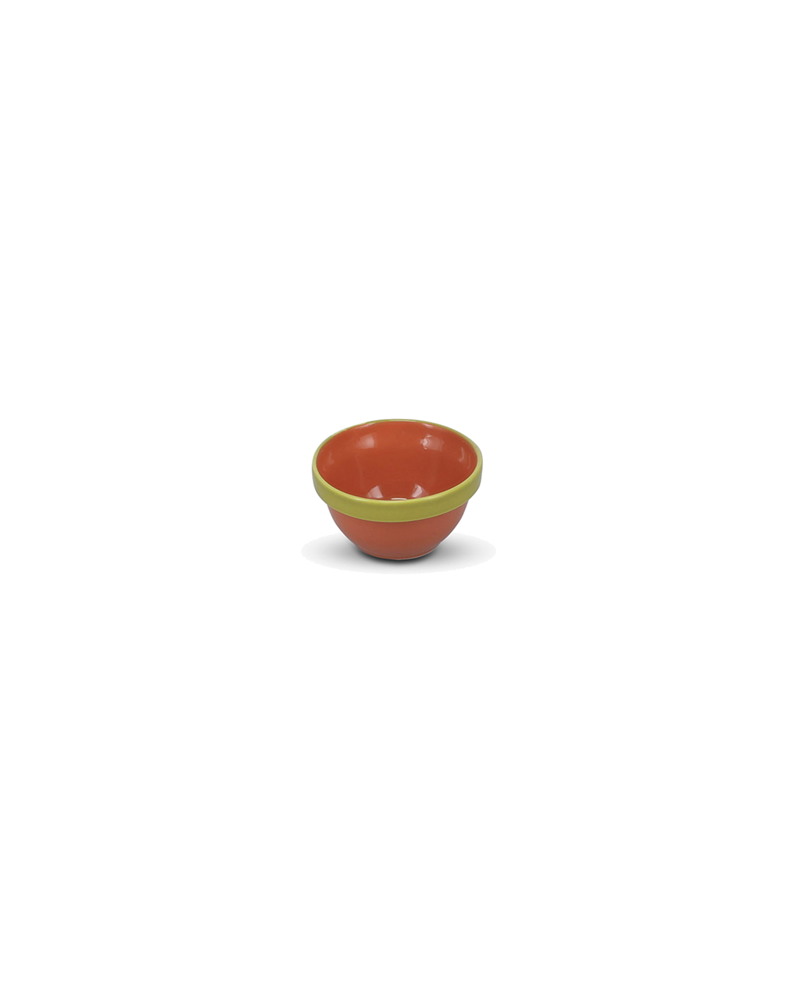 Duo Schale aus Steinzeug, Orange/Grün, Ø 9 cm, H 5 cm, Ansicht 2