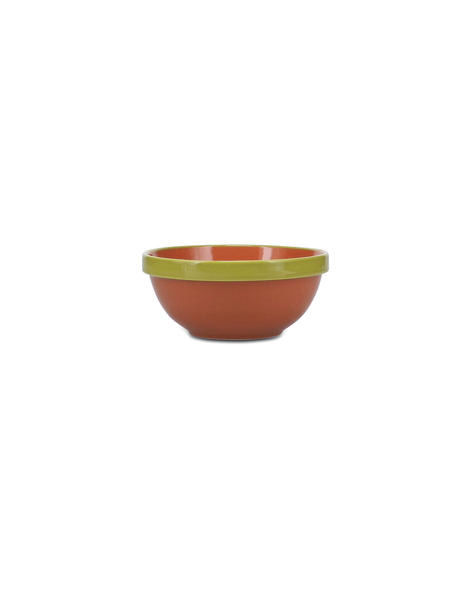 Duo Schale aus Steinzeug, Orange/Grün, Ø 15,5 cm, H 6,5 cm, Ansicht 1