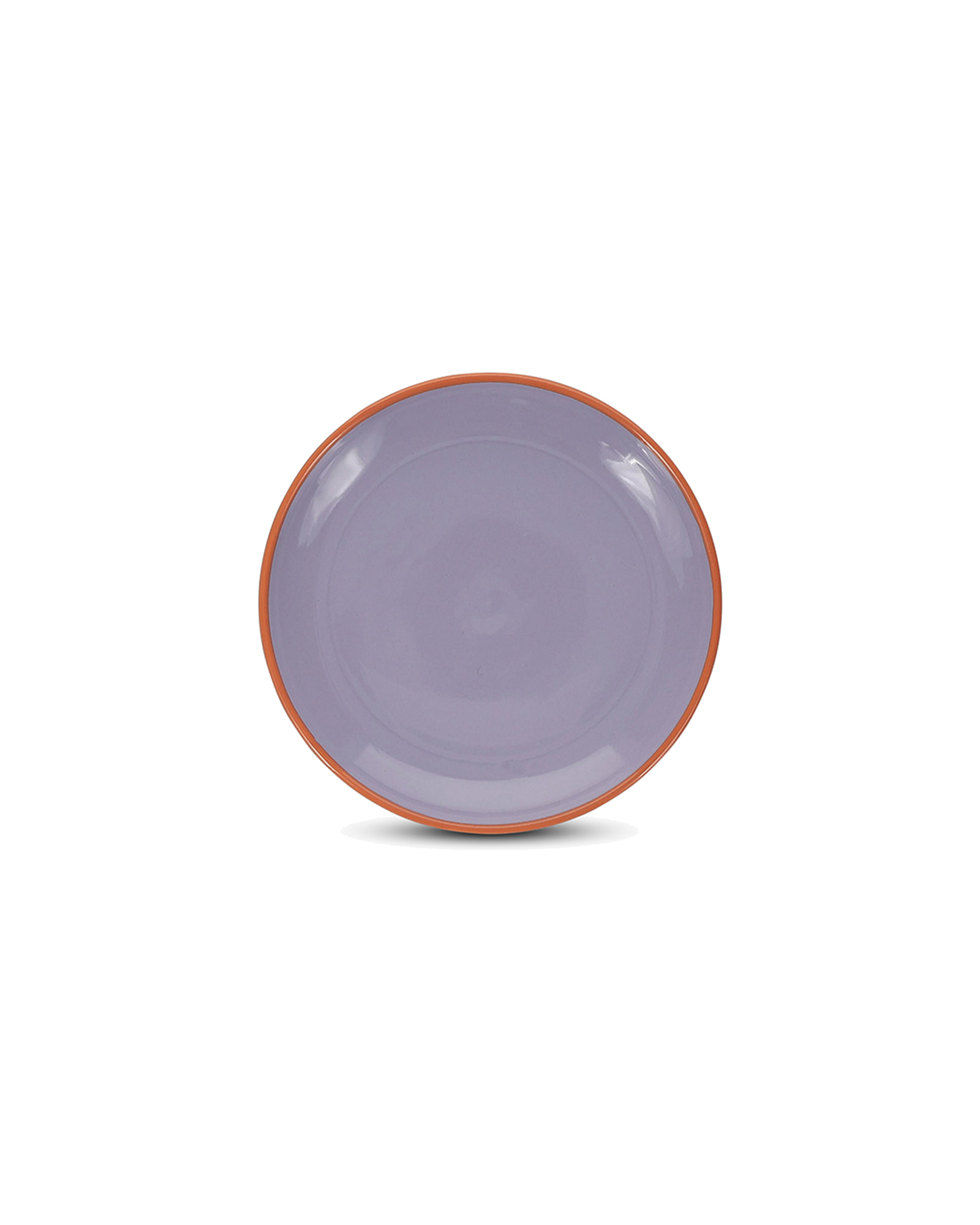 Duo Teller aus Steinzeug, Lila/Orange, Ø 18 cm, H 2,5 cm, Ansicht 1