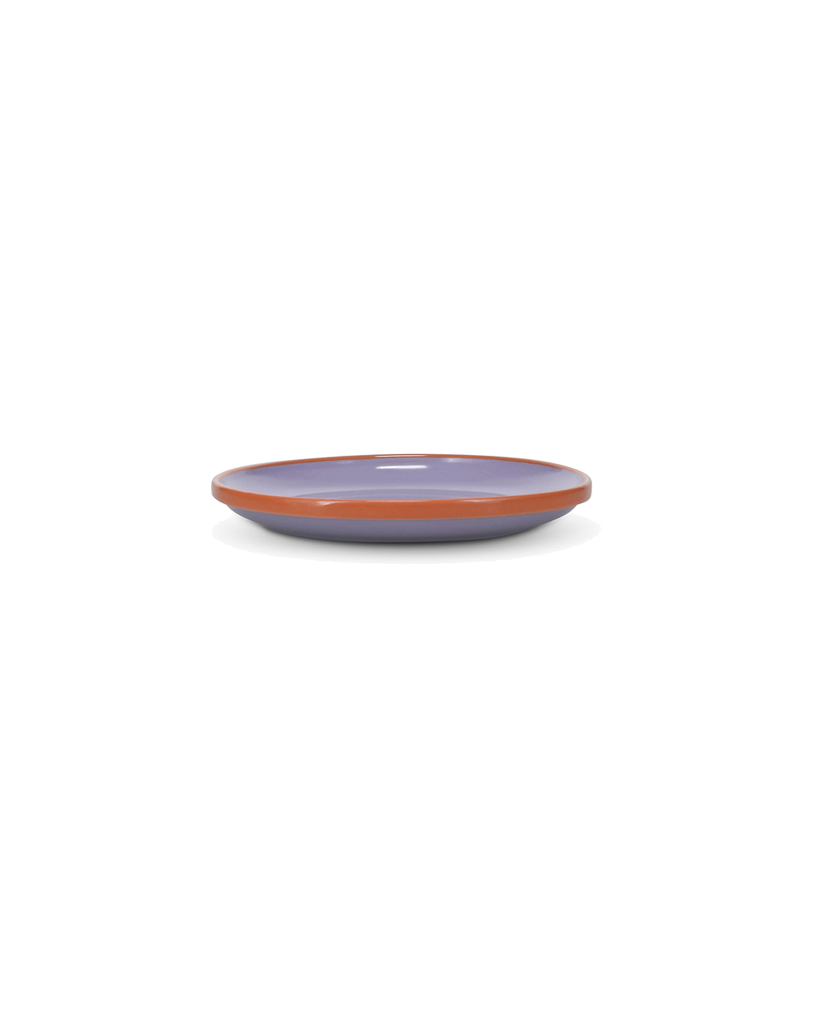 Duo Teller aus Steinzeug, Lila/Orange, Ø 18 cm, H 2,5 cm, Ansicht 2