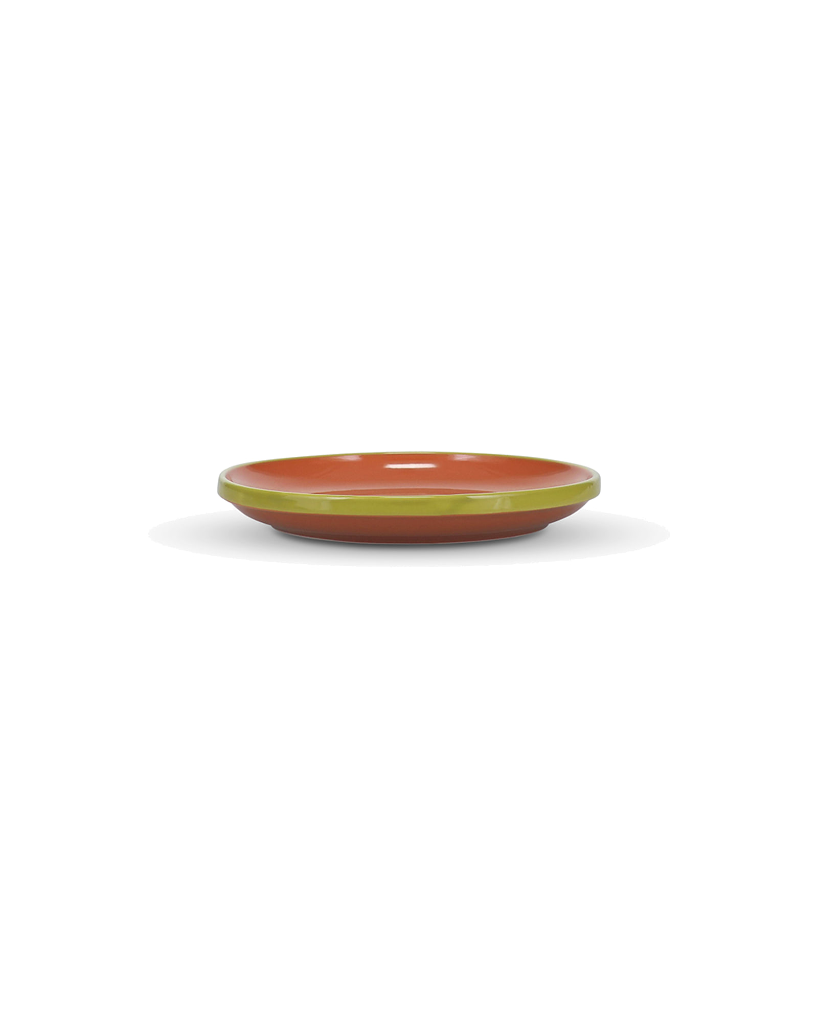 Duo Teller aus Steinzeug, Orange/Grün, Ø 18 cm, H 2,5 cm, Ansicht 2
