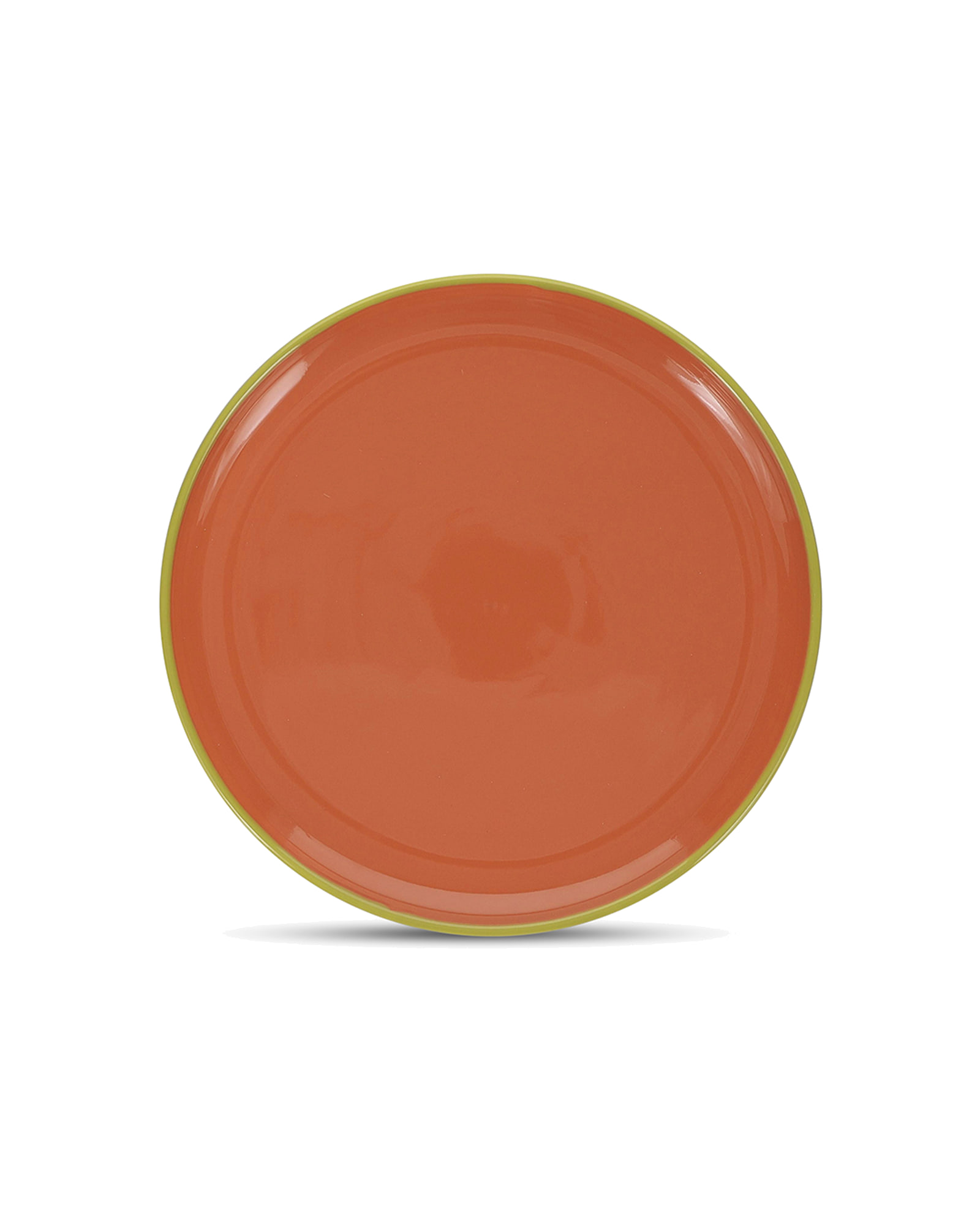 Duo Teller aus Steinzeug, Orange/Grün, Ø 26 cm, H 2,5 cm, Ansicht 1