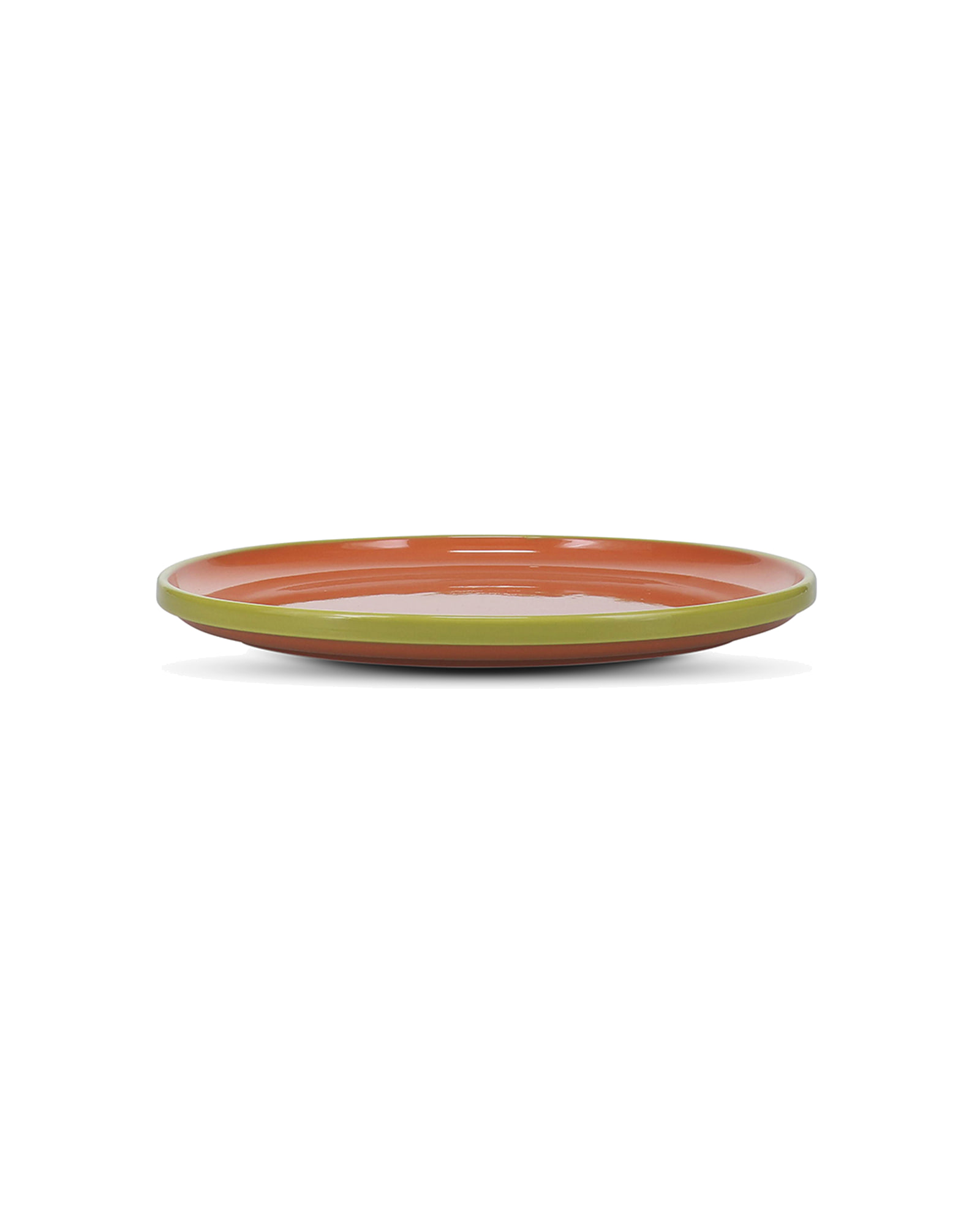 Duo Teller aus Steinzeug, Orange/Grün, Ø 26 cm, H 2,5 cm, Ansicht 2