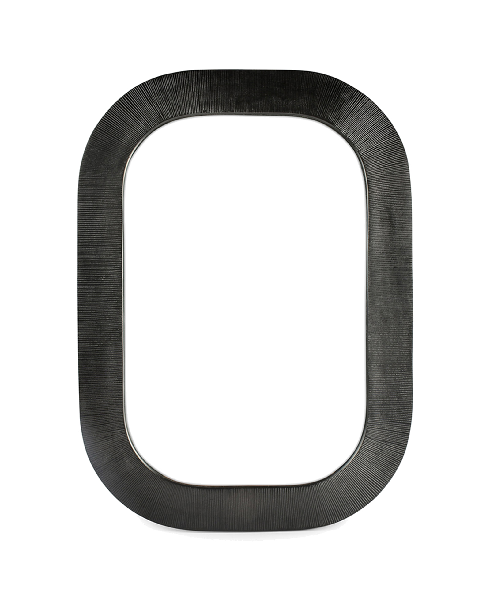 Duro Spiegel aus Aluminium, Schwarz, 65 × 91 cm