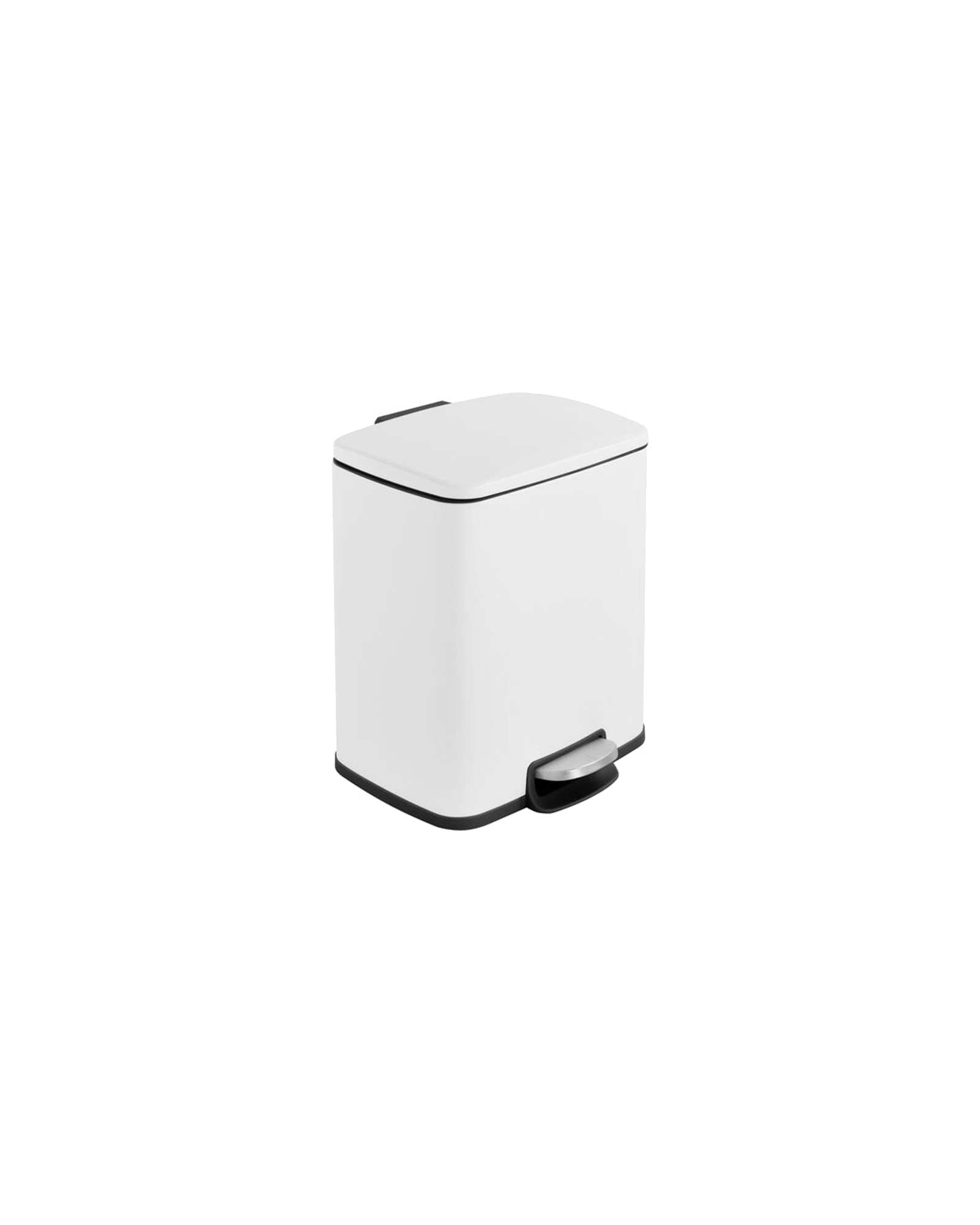 Dust Treteimer aus Metall, Weiß, 20 l, 33,5 × 32 cm, H 42 cm, Ansicht 2