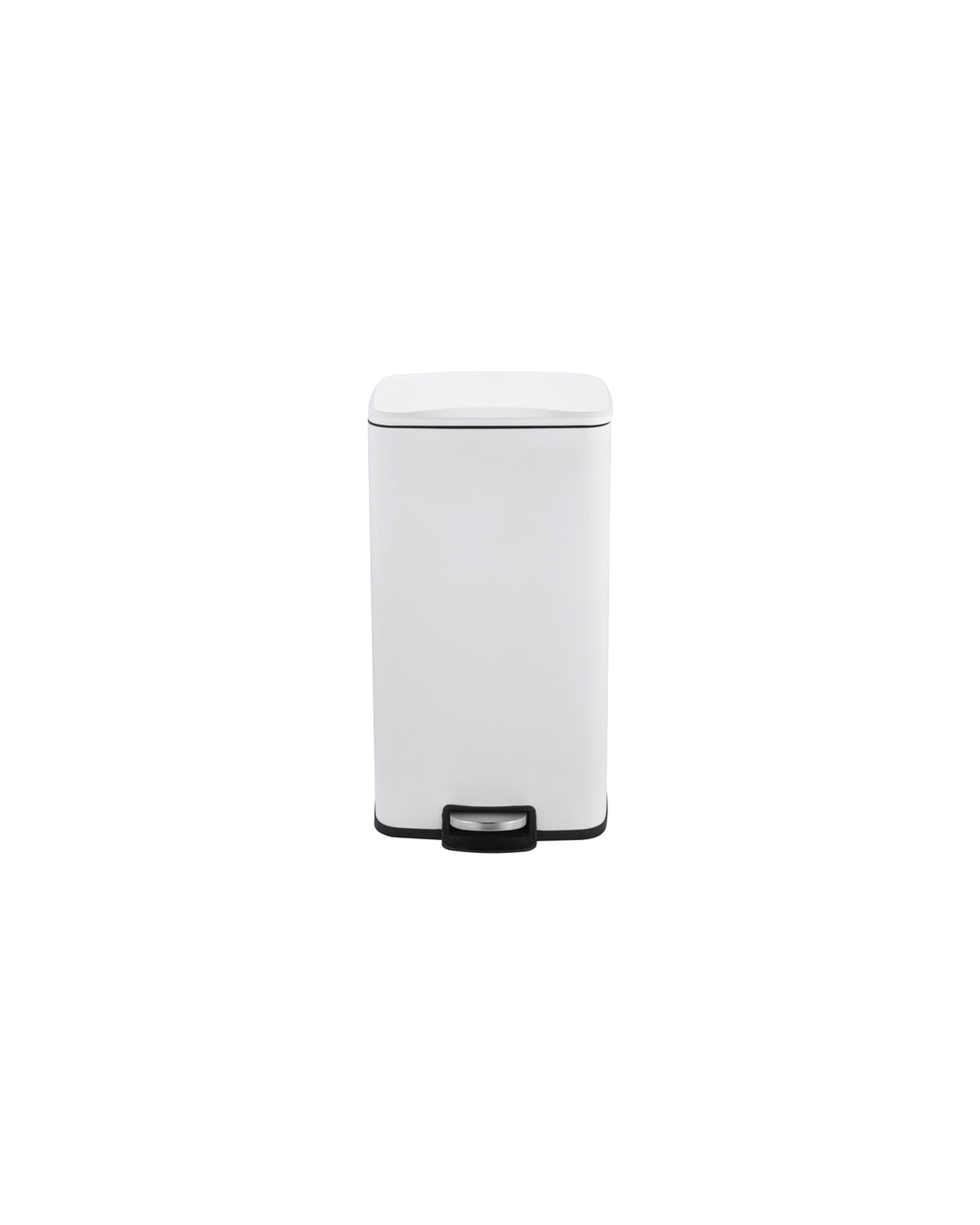 Dust Treteimer aus Metall, Weiß, 30 l, 34 × 32 cm, H 61 cm, Ansicht 1