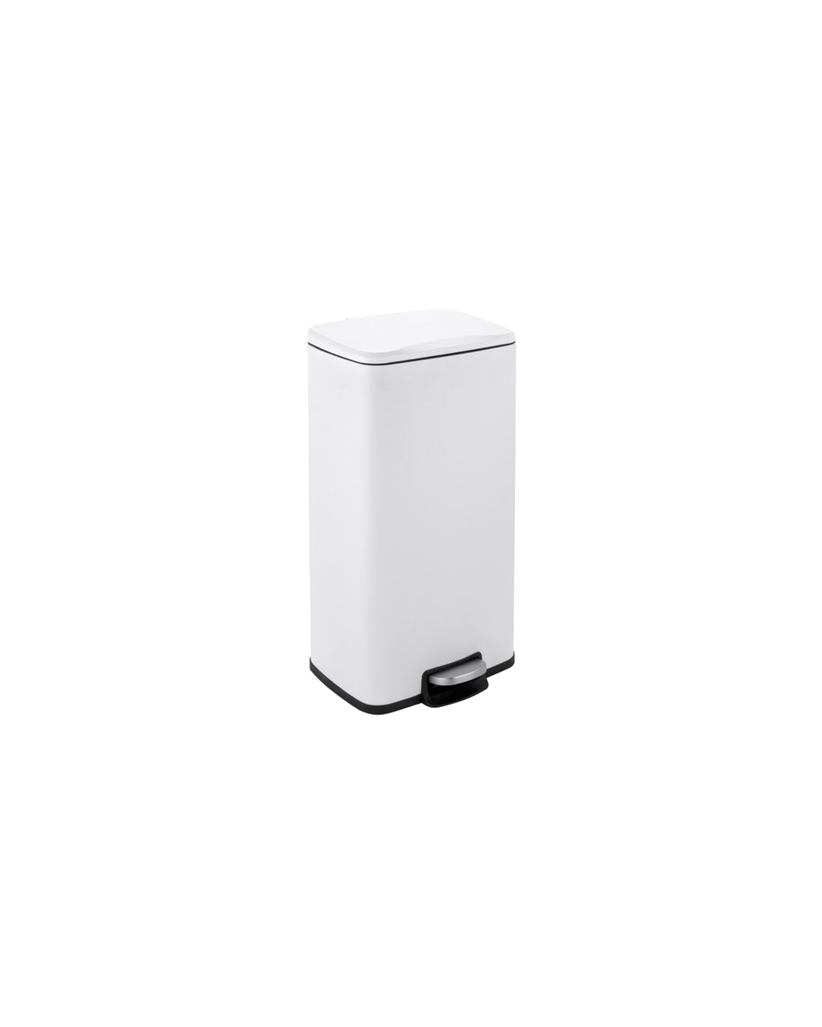 Dust Treteimer aus Metall, Weiß, 30 l, 34 × 32 cm, H 61 cm, Ansicht 2