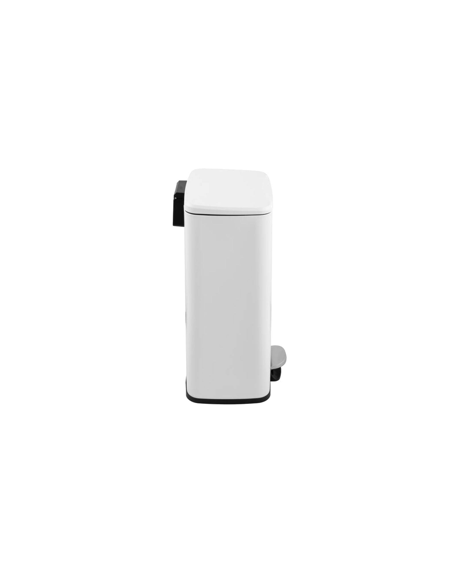 Dust Treteimer aus Metall, Weiß, 30 l, 34 × 32 cm, H 61 cm, Ansicht 3