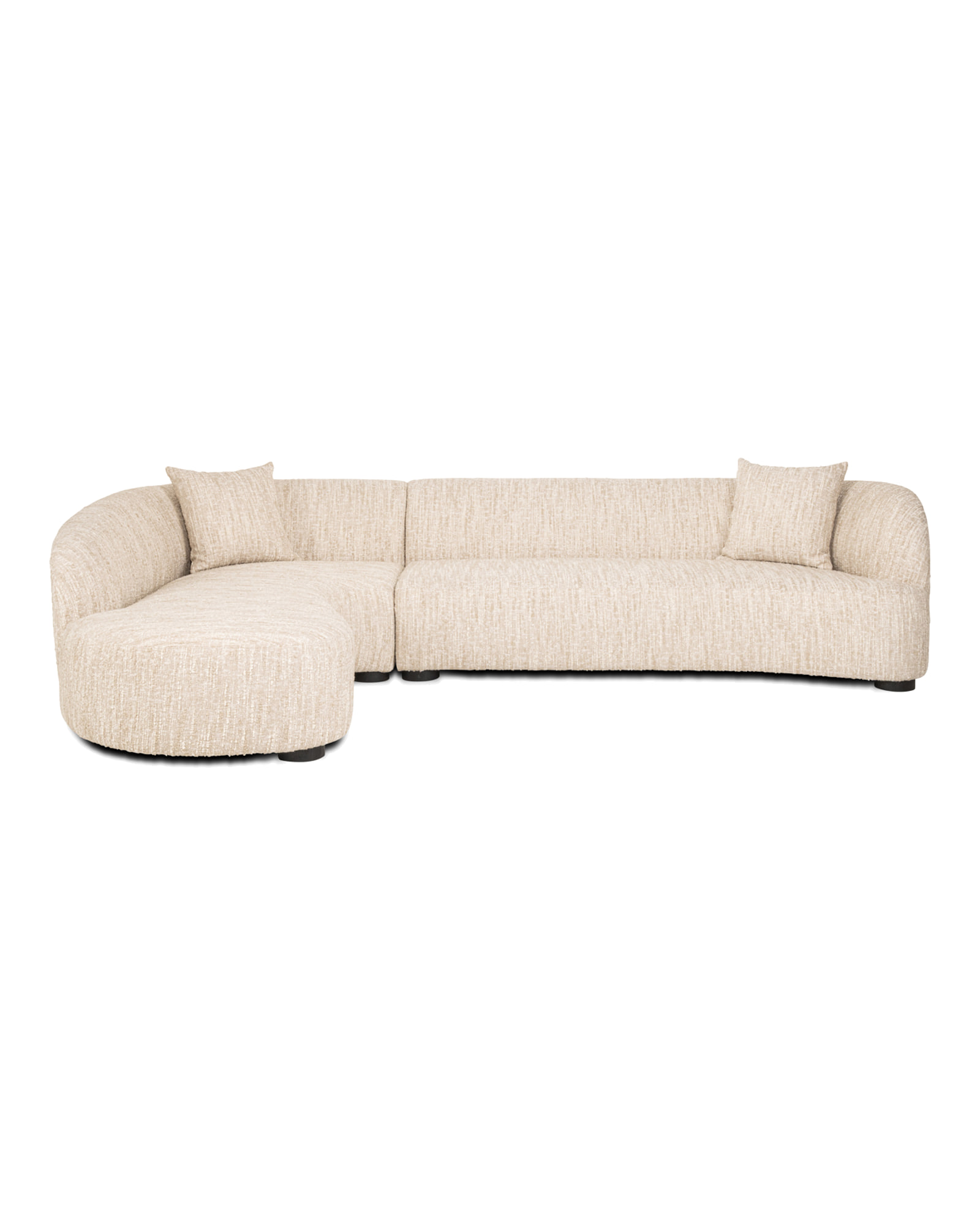 Ecksofa Pandora, Beige angora, links von Richmond Interiors