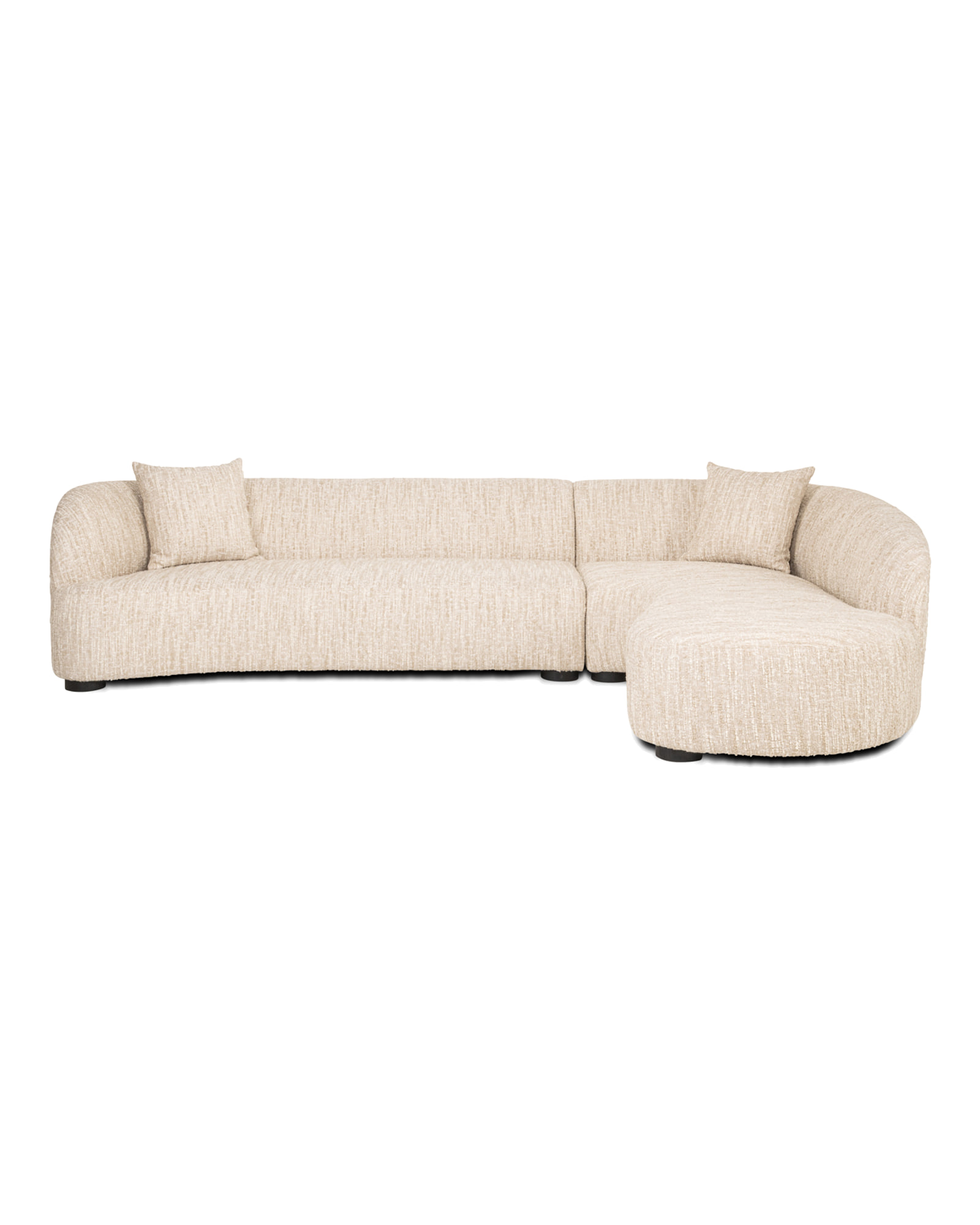 Ecksofa Pandora, Beige angora, rechts von Richmond Interiors