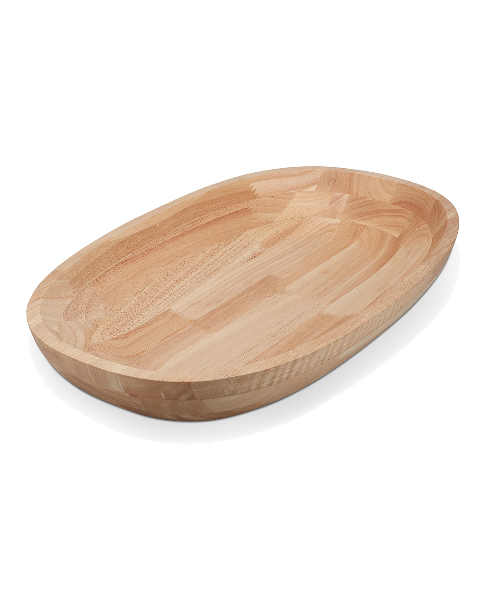 Essenza Servierschale aus Kautschukholz, Holz, 47 × 30 cm, H 6 cm, Ansicht 1