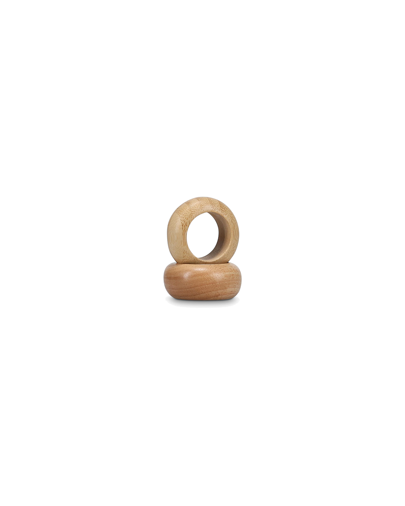 Essenza Serviettenring aus Kautschukholz, Holz, Ø 6,5 cm, Ansicht 3