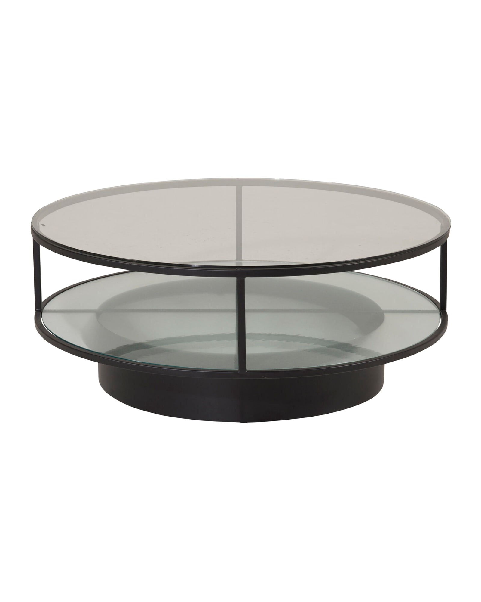 Falsterbo runder Couchtisch Ø 100 cm mit klarer Glasplatte