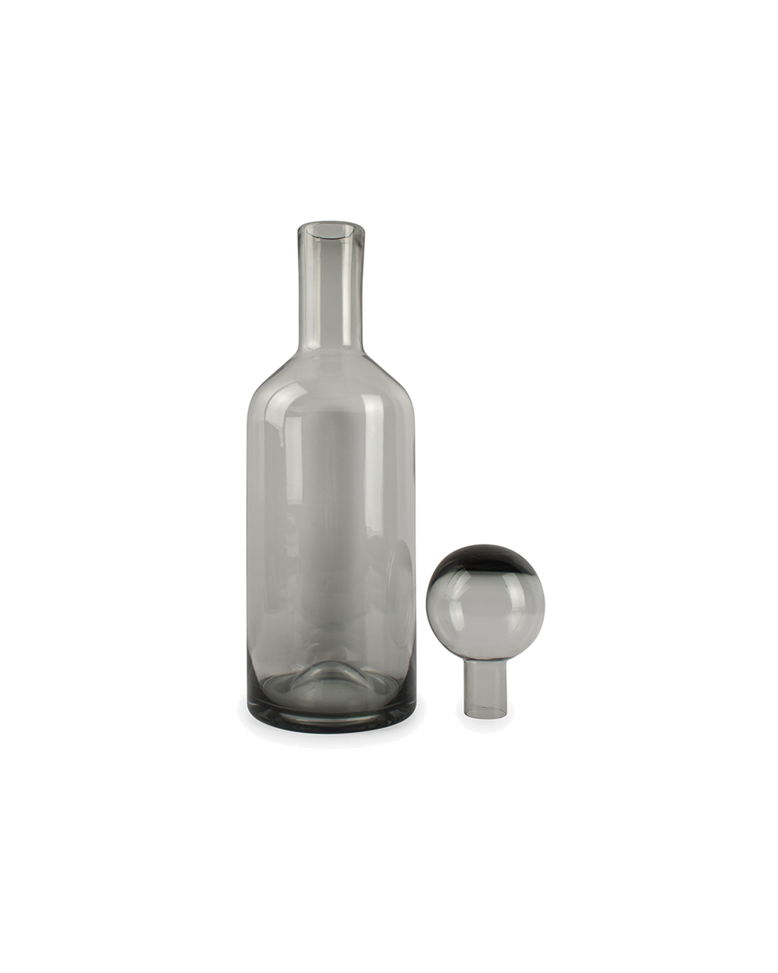 Fera Deckelvase aus Glas, Grau, Ø 15,5 cm, H 55 cm, Ansicht 2