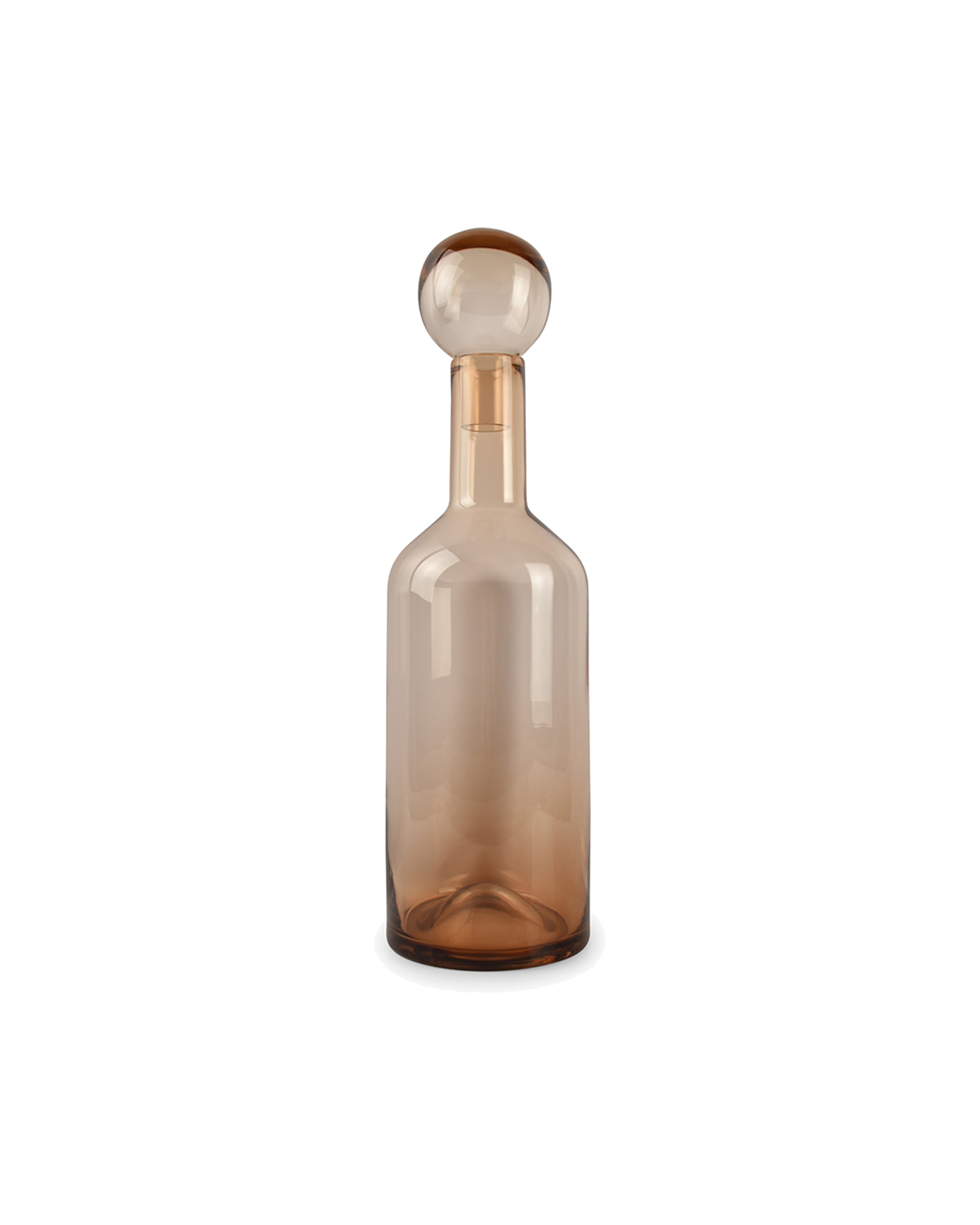 Fera Deckelvase aus Glas, Bernstein, Ø 15,5 cm, H 55 cm, Ansicht 1