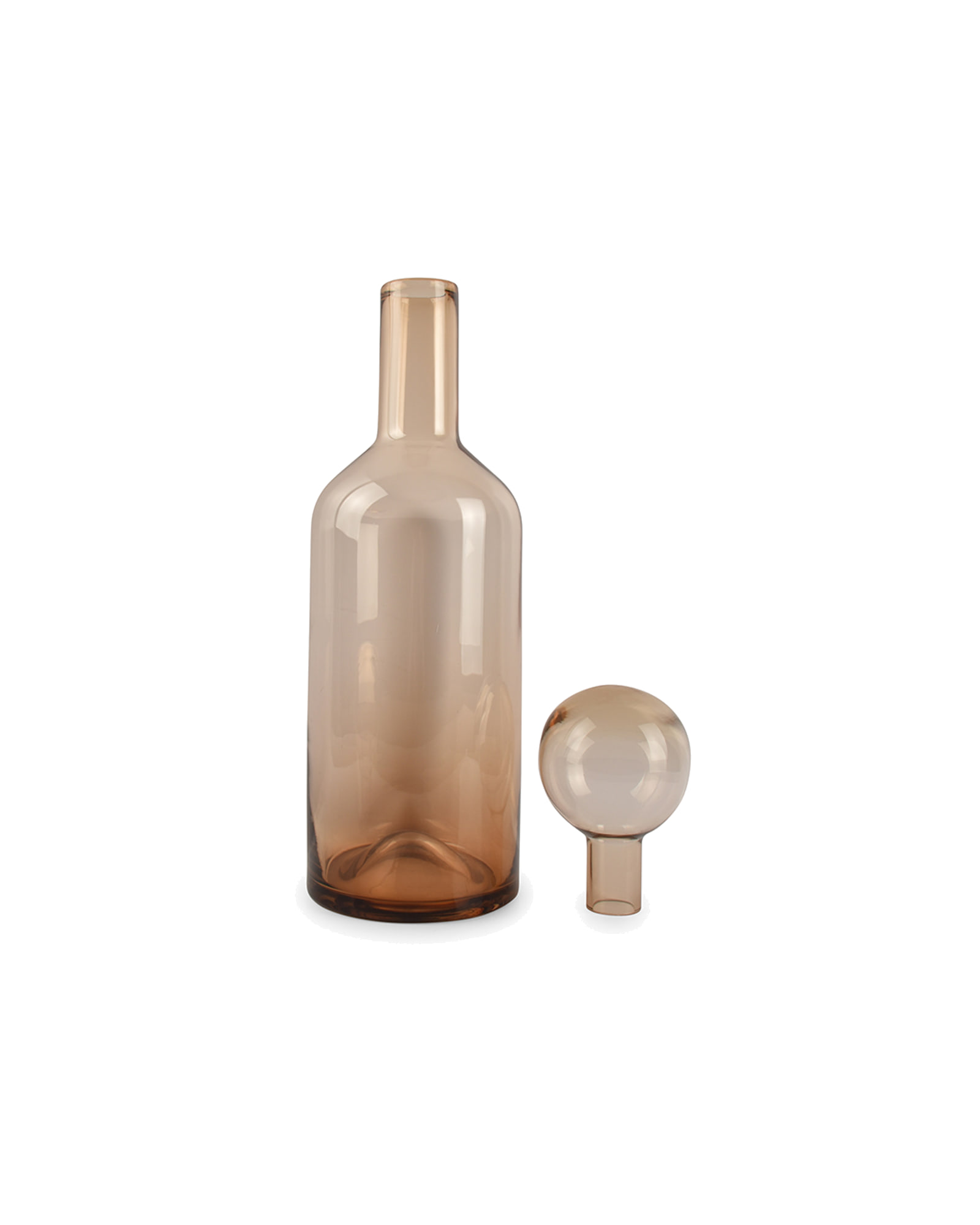 Fera Deckelvase aus Glas, Bernstein, Ø 15,5 cm, H 55 cm, Ansicht 2