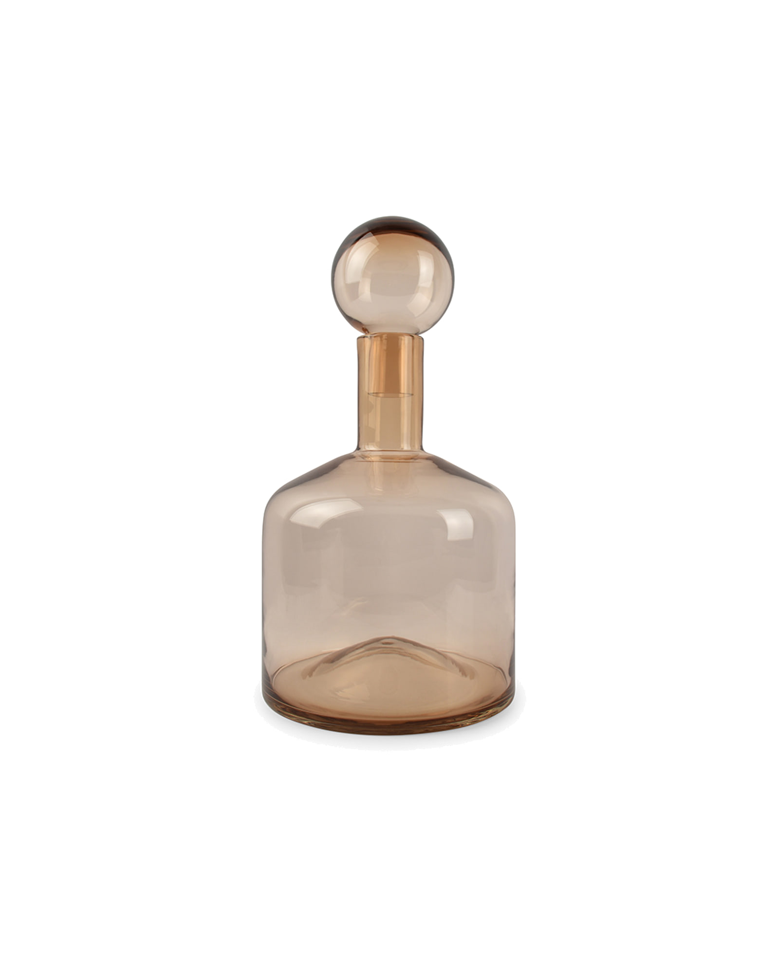 Fera Deckelvase aus Glas, Bernstein, Ø 22 cm, H 40,5 cm, Ansicht 1
