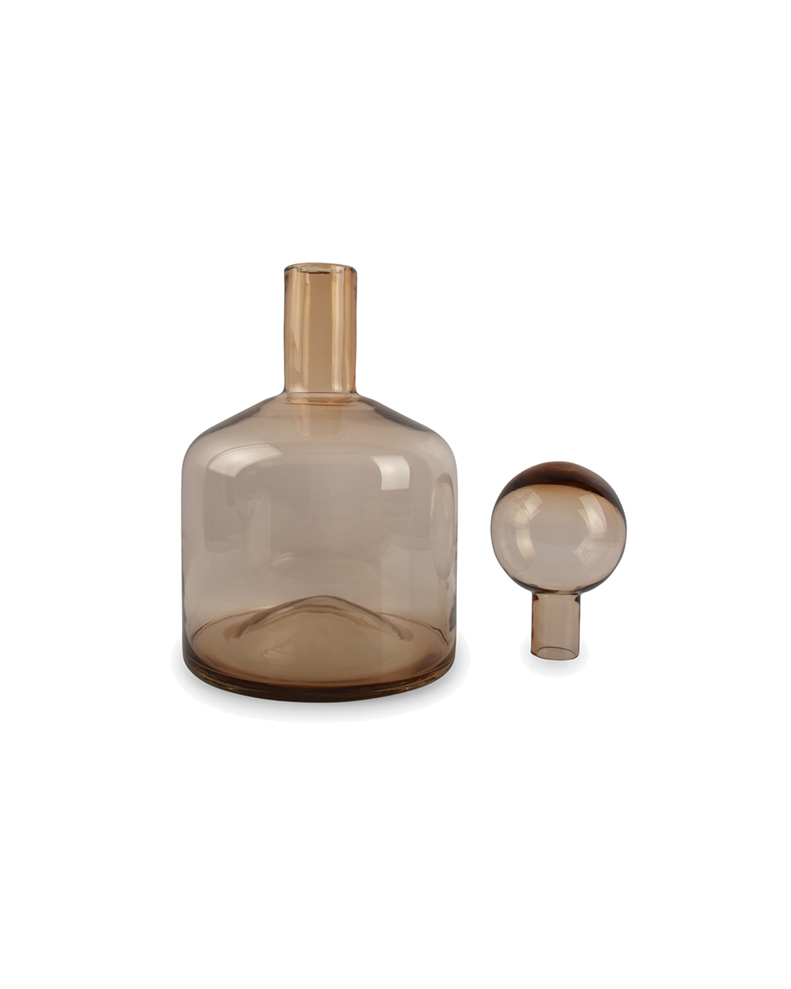 Fera Deckelvase aus Glas, Bernstein, Ø 22 cm, H 40,5 cm, Ansicht 2