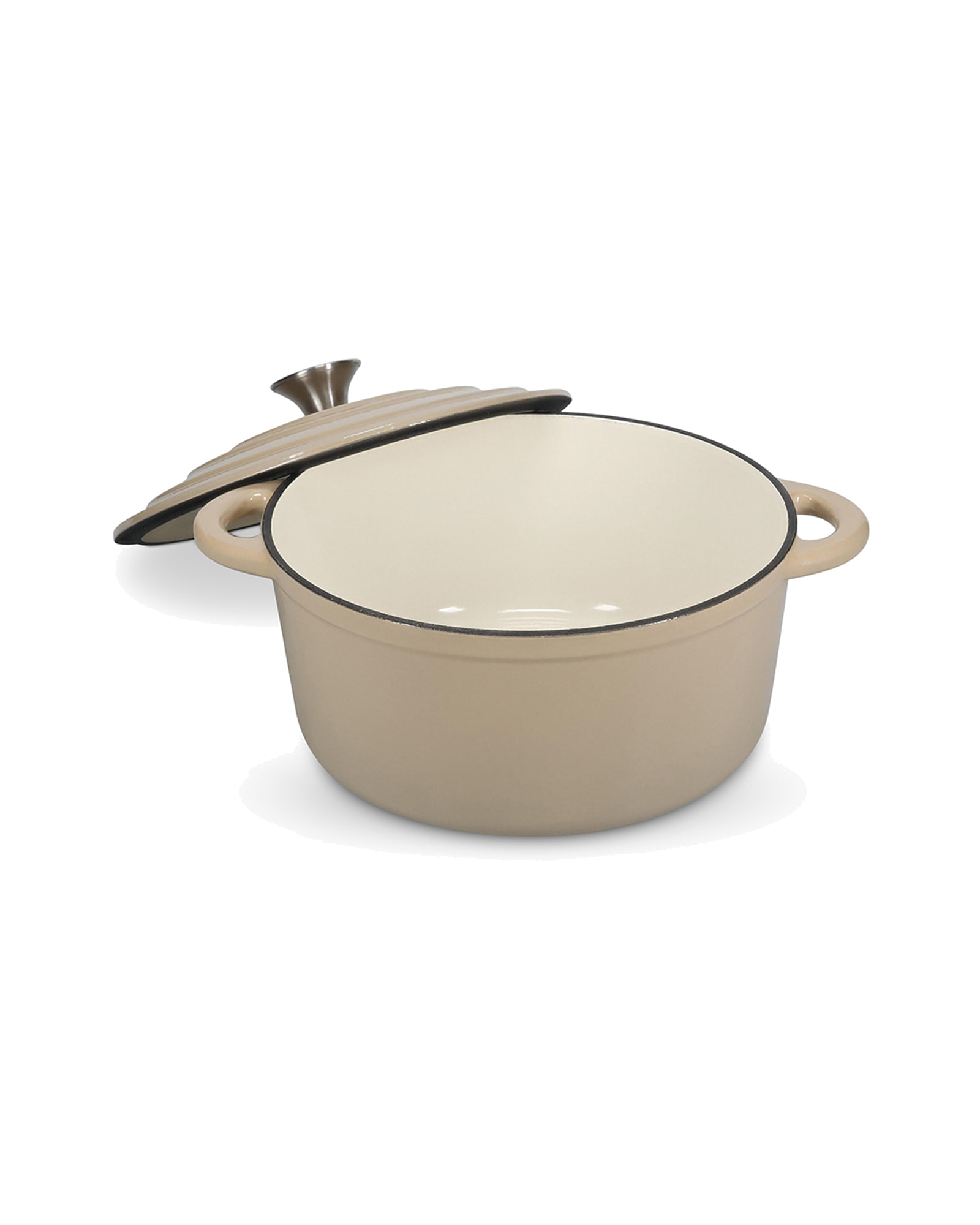Ferno Kochtopf aus Gusseisen, Gusseisen Beige, Ø 26 cm, Ansicht 3