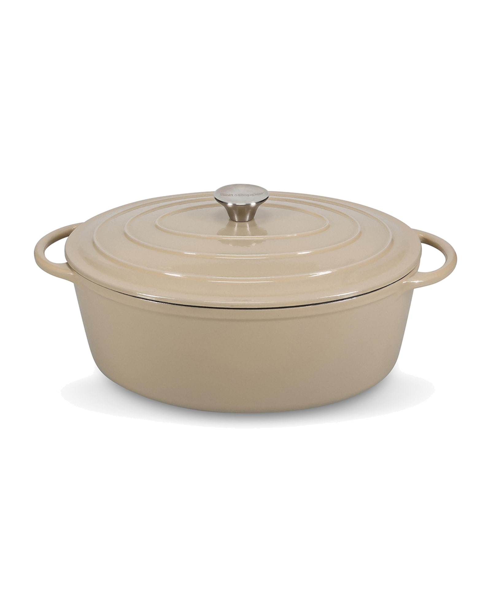 Ferno Kochtopf aus Gusseisen, Gusseisen Beige, 41 × 26 cm, Ansicht 2