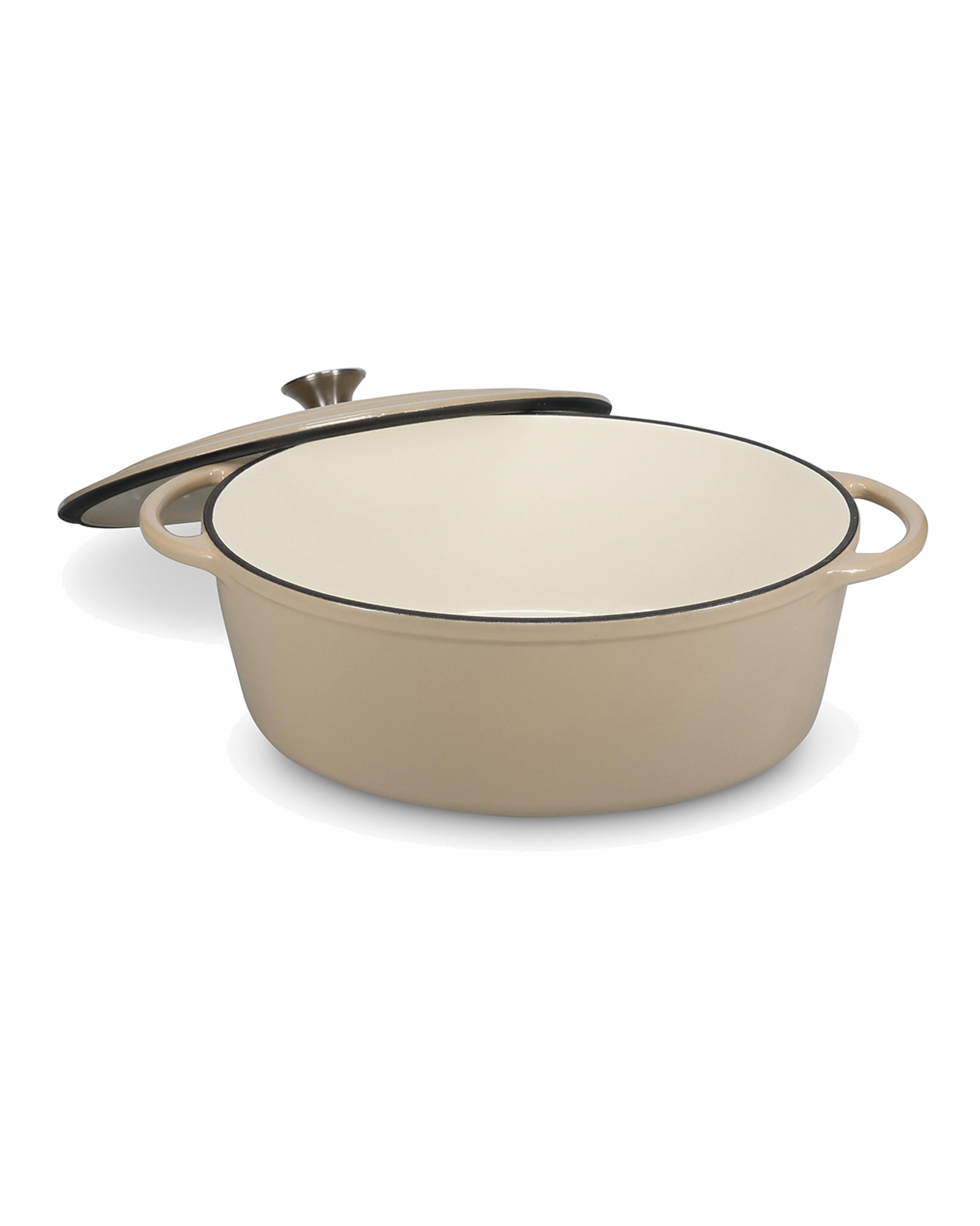 Ferno Kochtopf aus Gusseisen, Gusseisen Beige, 41 × 26 cm, Ansicht 3