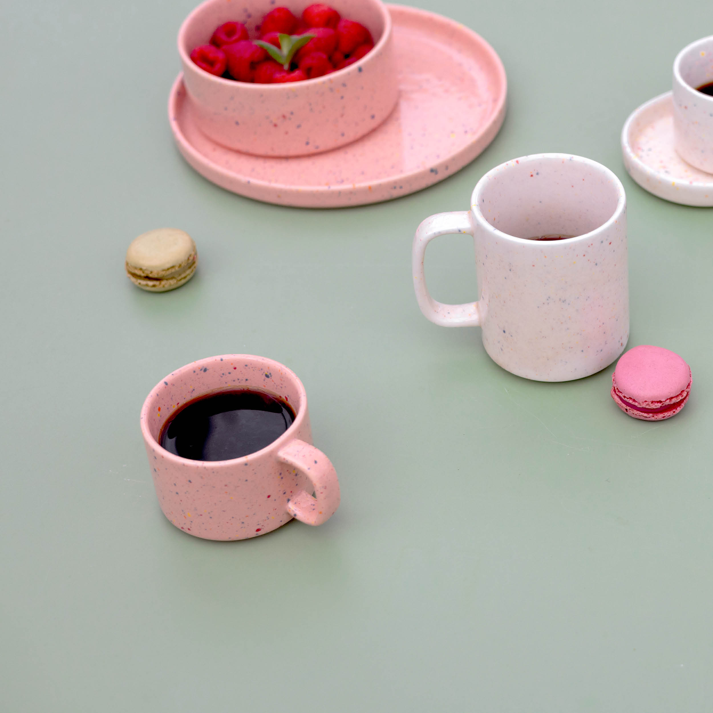 Fika Teller aus Porzellan, Rosa, Ø 20,5 cm, Ansicht 3