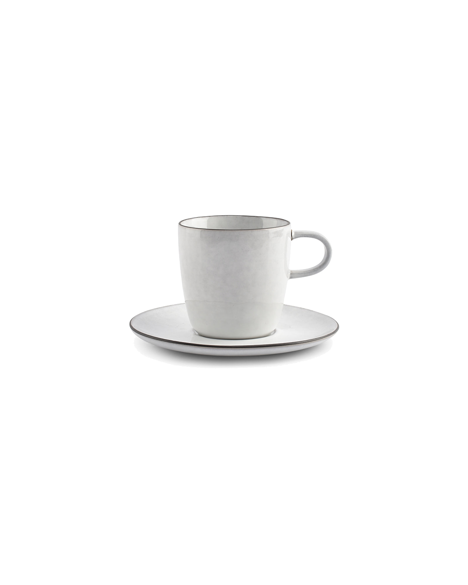 Fina Untertasse aus Steinzeug, Weiß, Ø 14 cm, Ansicht 3