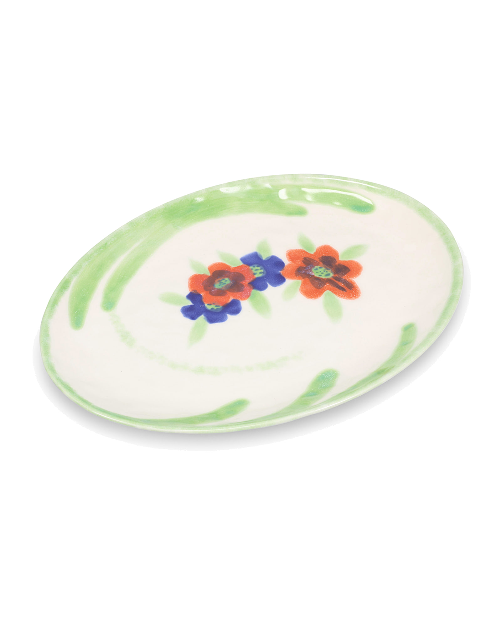 Fleur Servierschale aus Steinzeug mit Blumendekor, 36,5 × 25,5 cm, Ansicht 1
