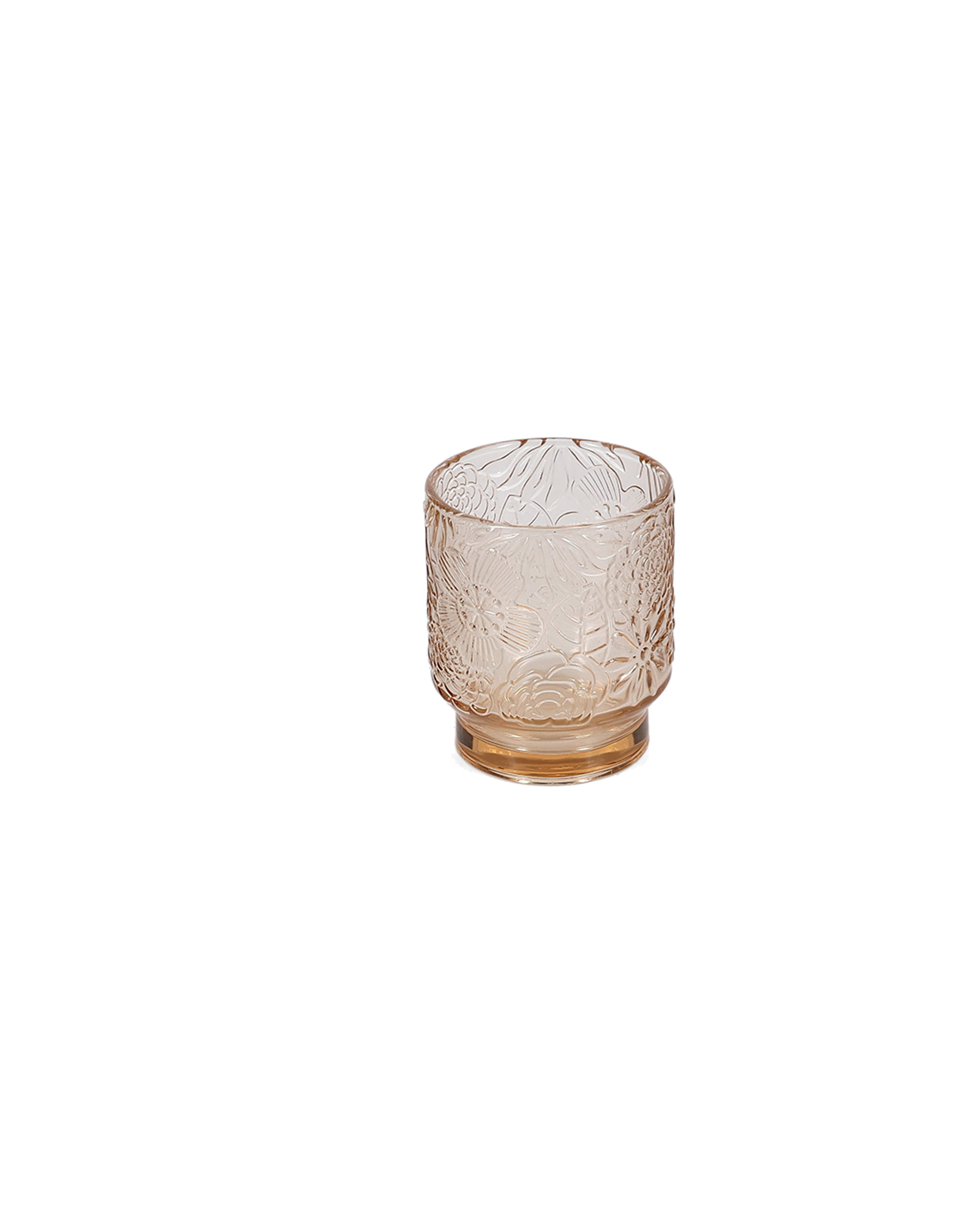 Flora Trinkglas mit Blumenrelief, Bernstein, 300 ml, Ansicht 2