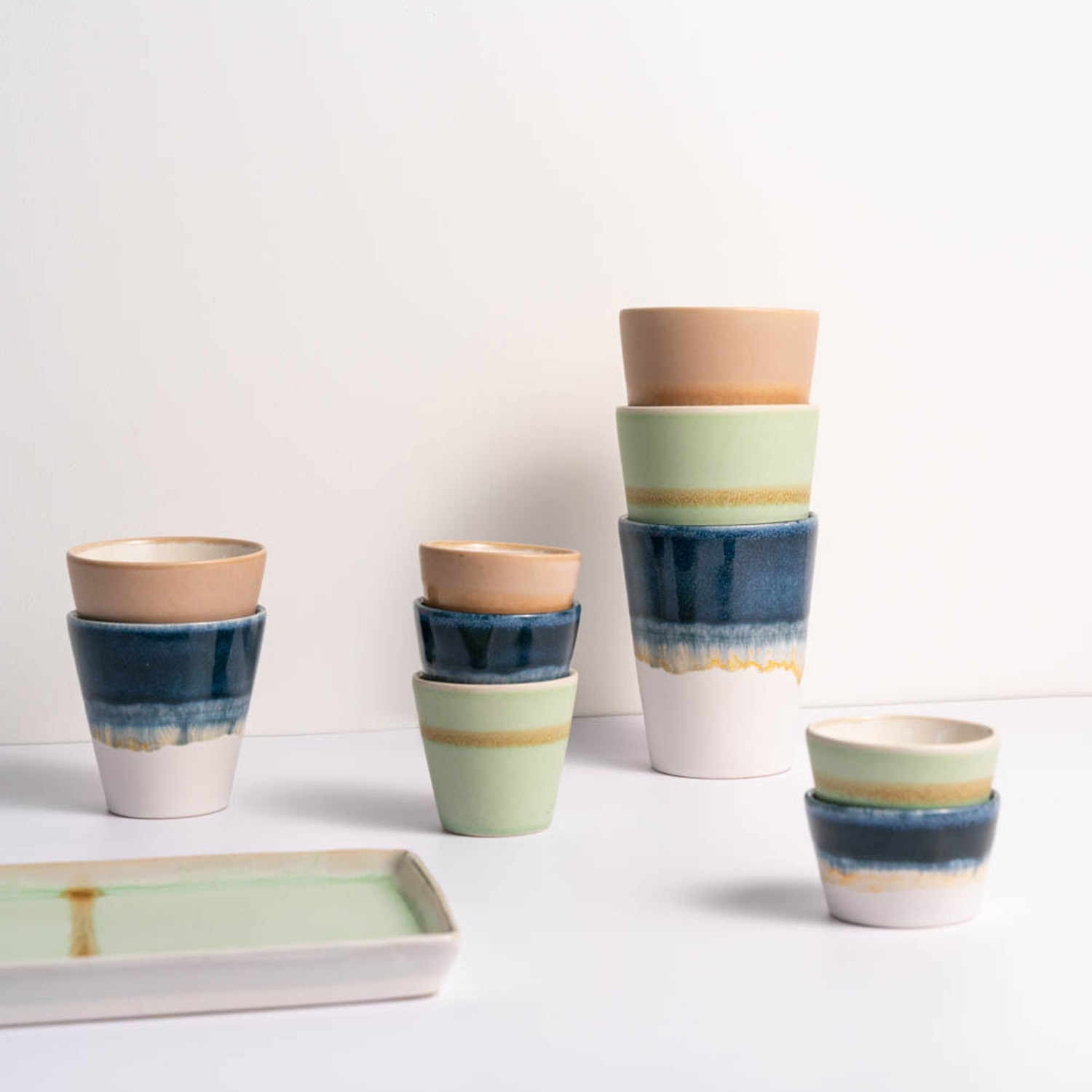 Flow Schale aus Steinzeug, Blau, Ø 6,5 cm, H 4 cm, Ansicht 4