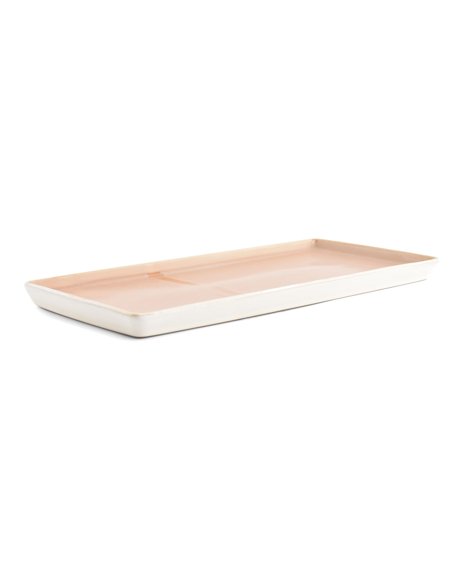 Flow Servierschale aus Steinzeug, rechteckig, Rosa, 14 × 32 cm, Ansicht 2