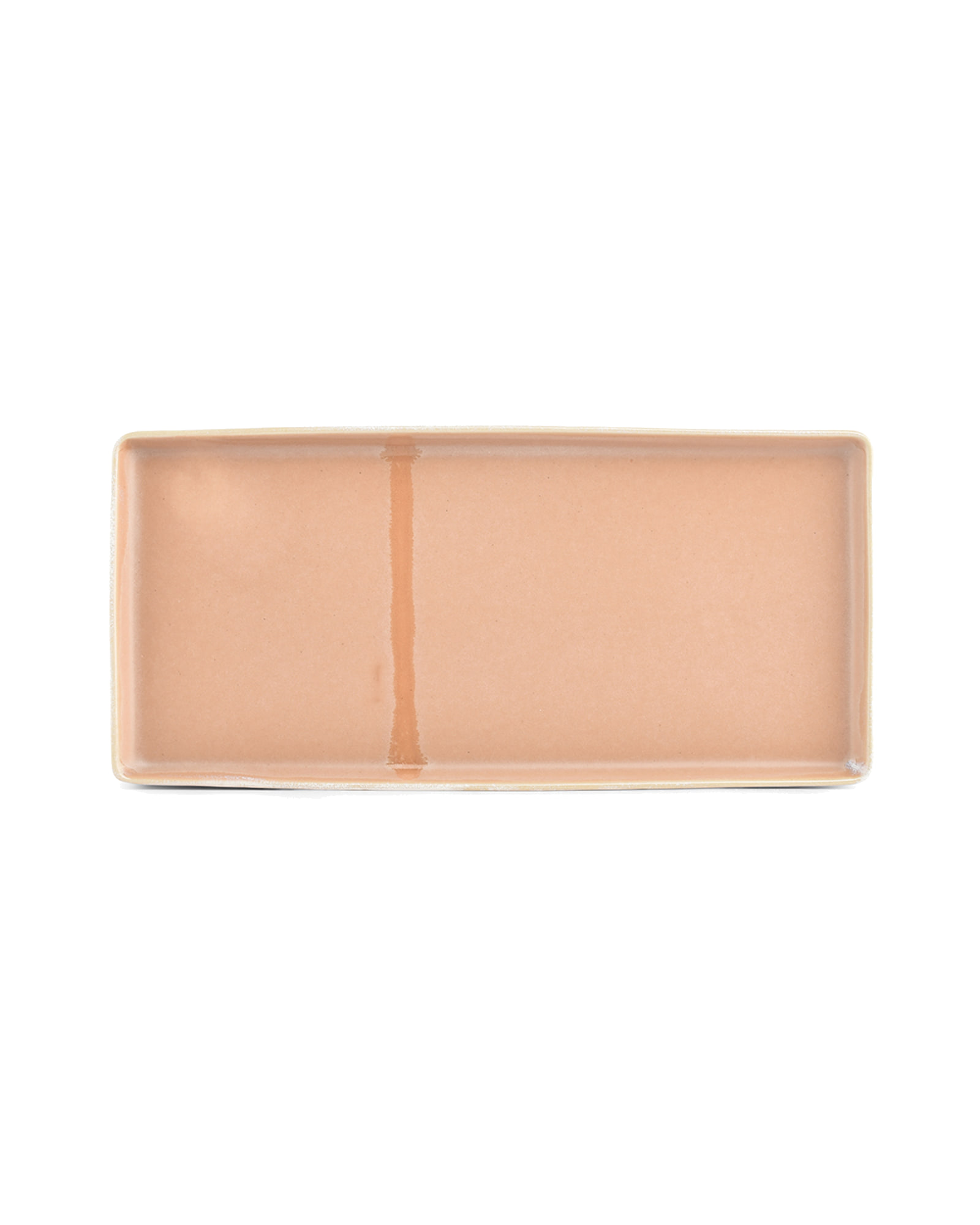 Flow Servierschale aus Steinzeug, rechteckig, Rosa, 14 × 32 cm, Ansicht 3