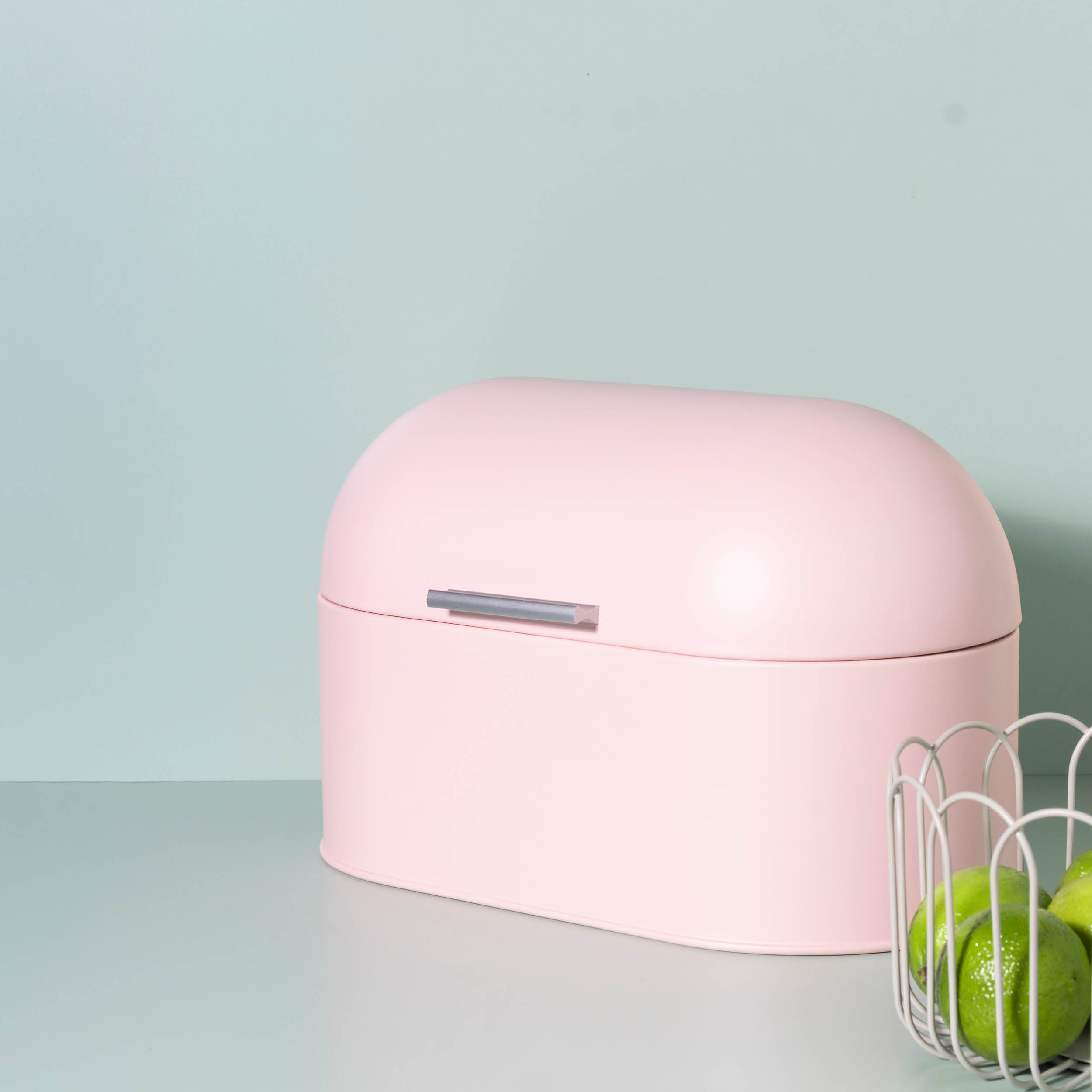 Fresh Brotkasten aus Metall, Rosa, 33,5 × 18 cm, H 21,5 cm, Ansicht 4