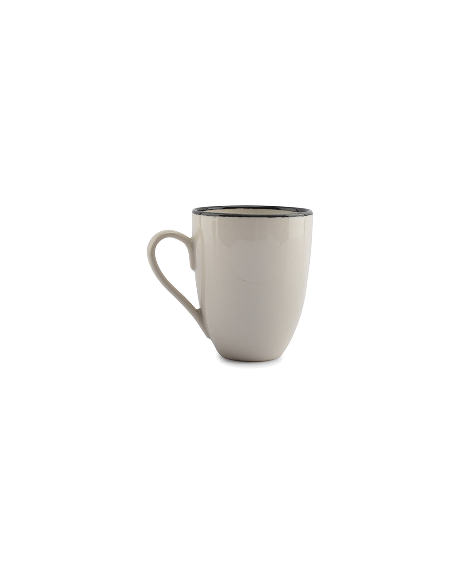 Gravel Becher aus Steinzeug, Weiß/Schwarz, 350 ml, Ansicht 1
