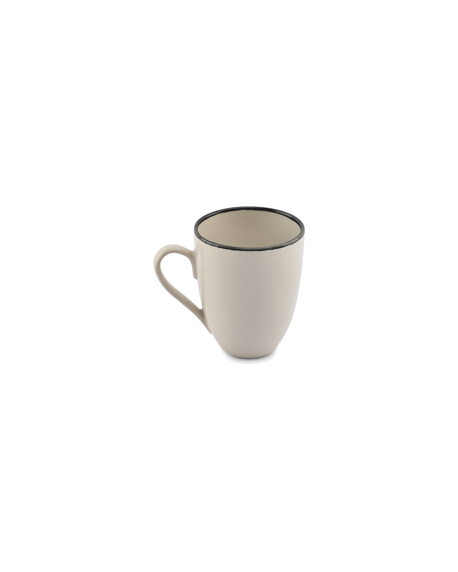 Gravel Becher aus Steinzeug, Weiß/Schwarz, 350 ml, Ansicht 2